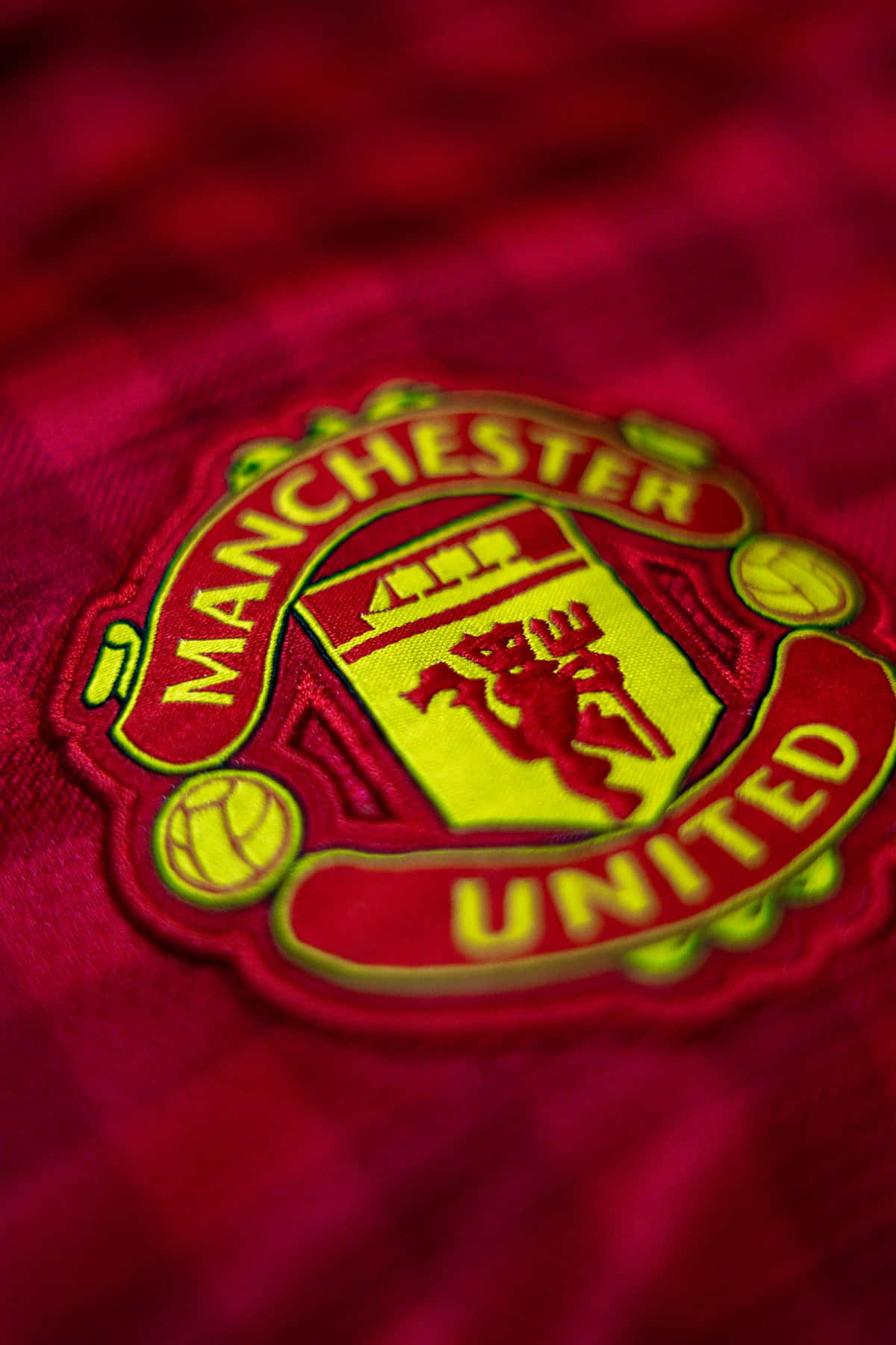 Manchester United, red, gold, HD Phone Wallpaper