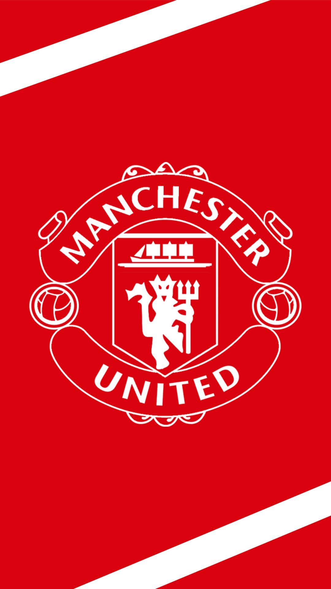 Manchester United, iPhone, white Manchester United crest, Full HD Phone Wallpaper