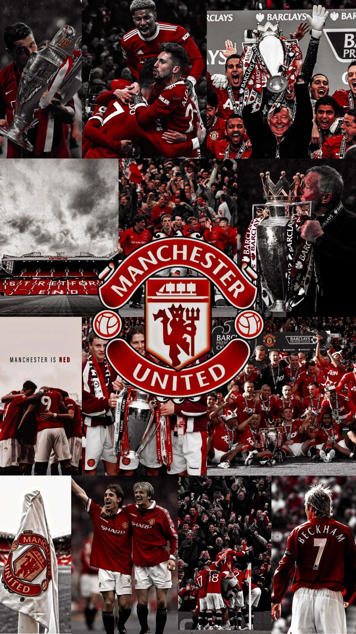 Manchester United, iPhone, red kits, Full HD Phone Wallpaper