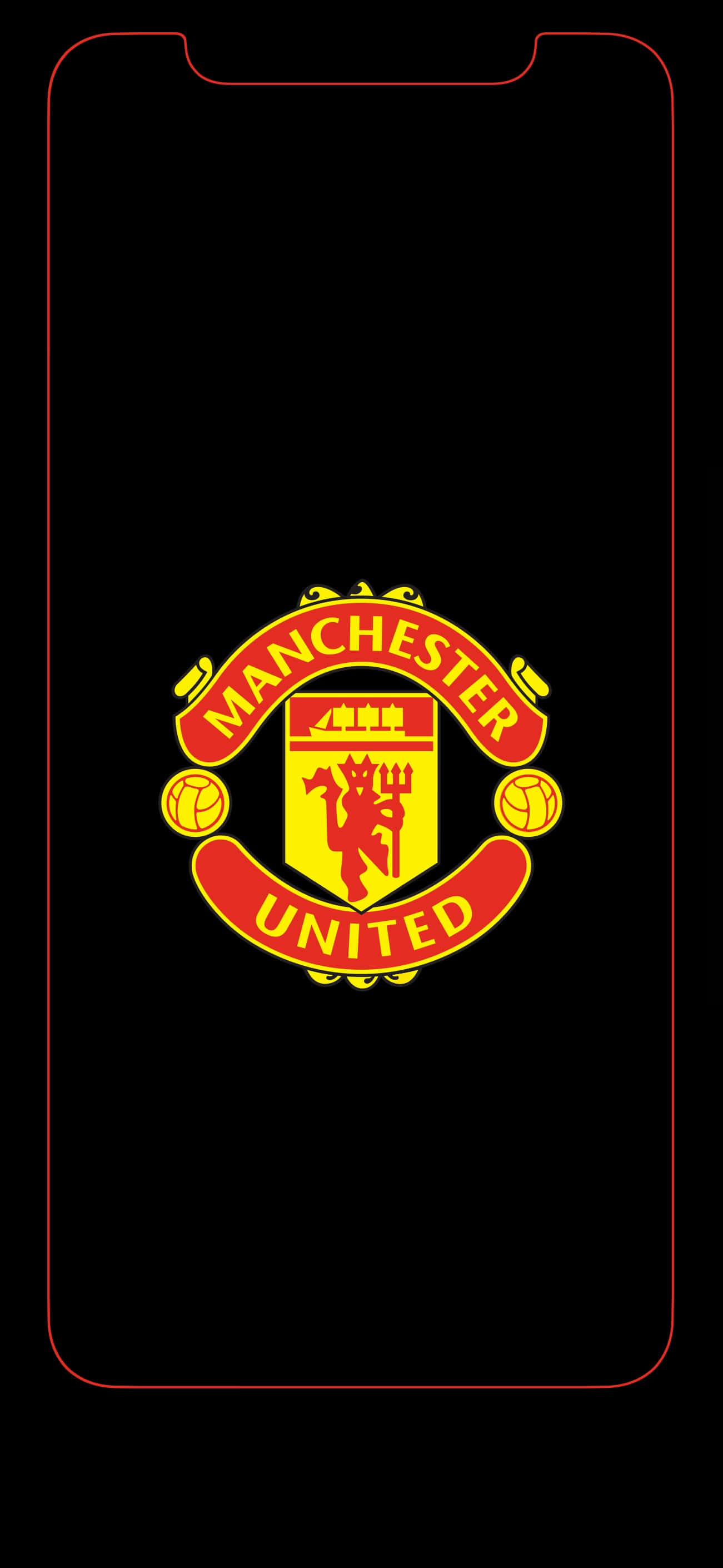 Manchester United, red, gold, 2K Phone Wallpaper