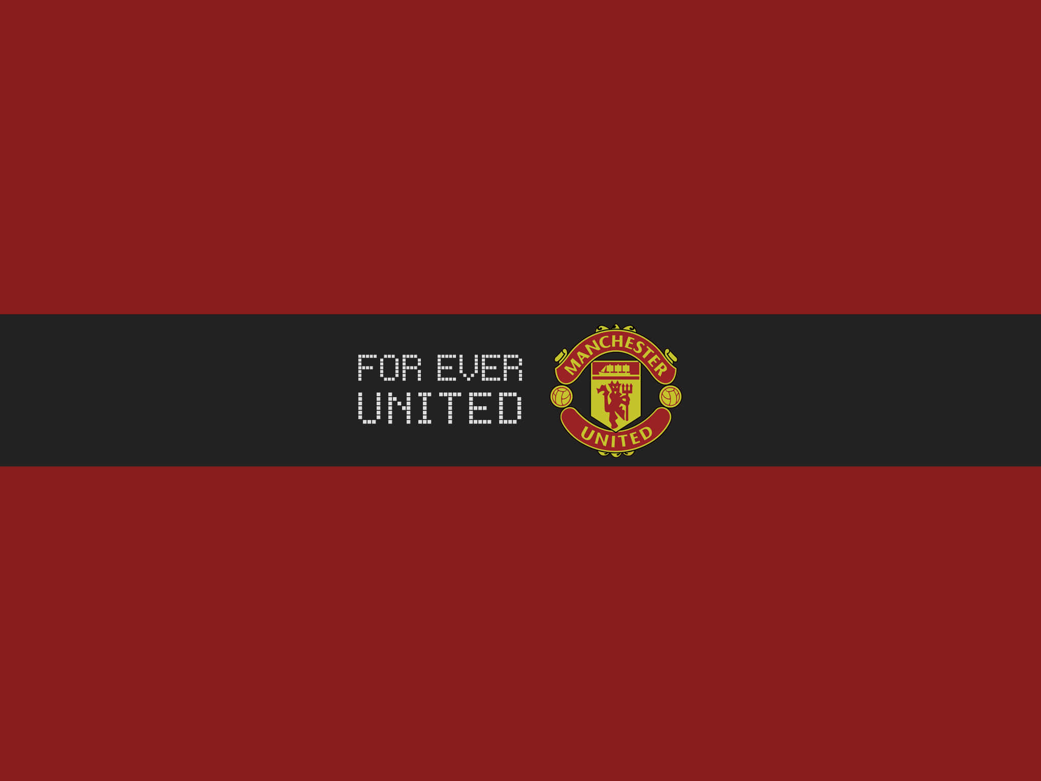 Manchester United, red background, black stripe, Full HD Desktop Wallpaper