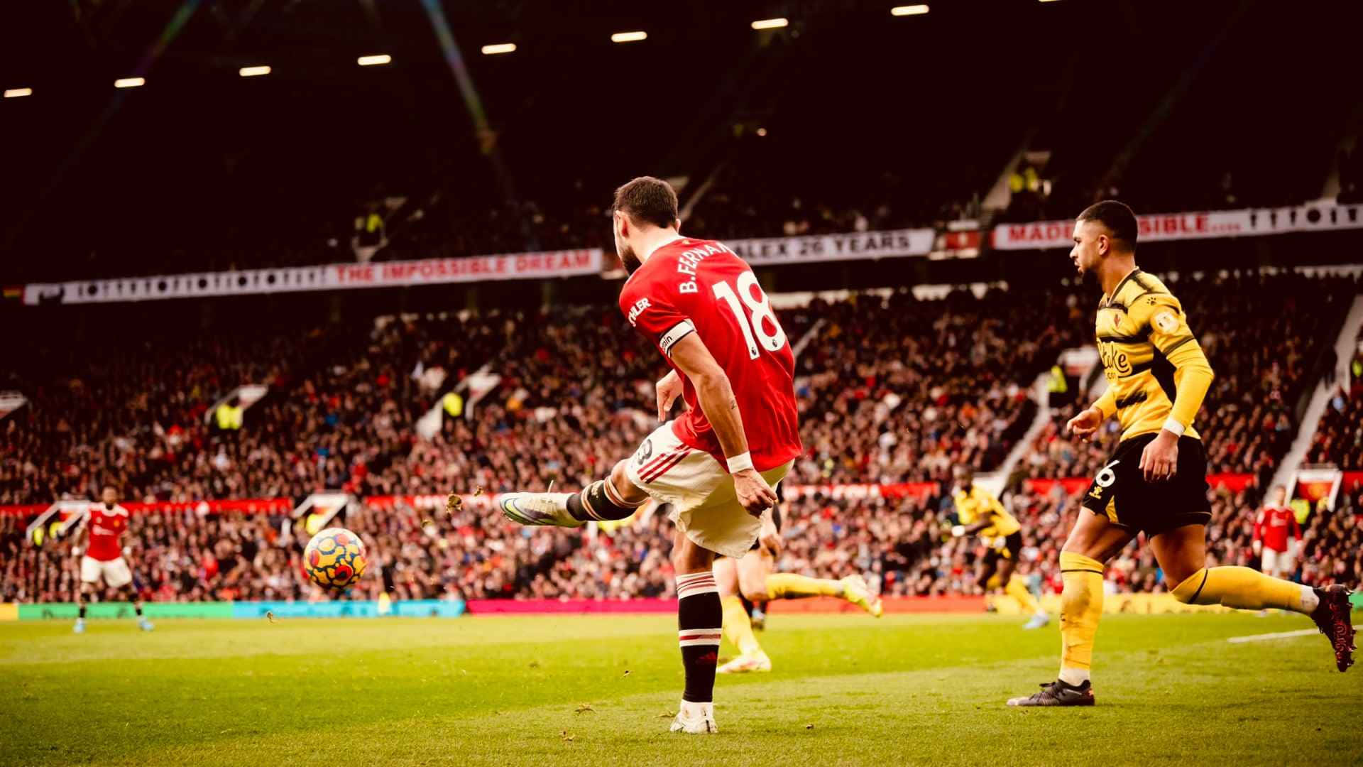 Manchester United, red, night match, Full HD Desktop Wallpaper
