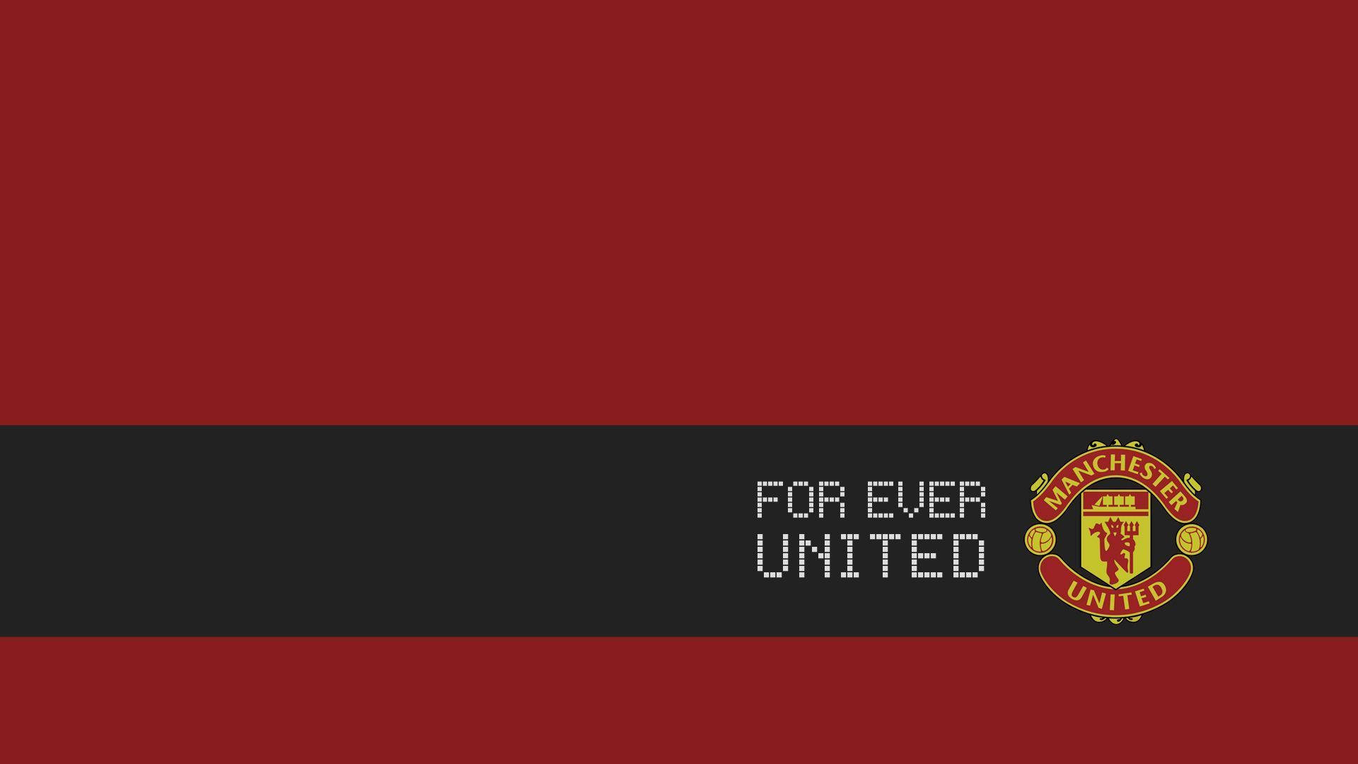 Manchester United, Manchester United crest, red and black, Full HD Desktop Wallpaper