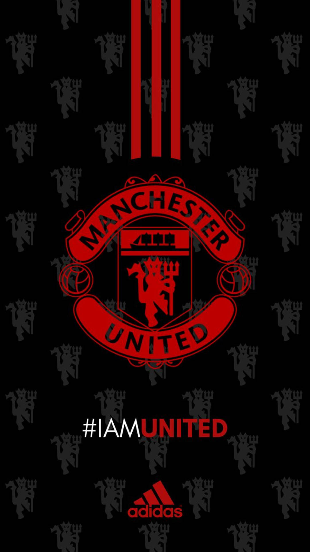 Manchester United, adidas, red Manchester United crest, Full HD Phone Wallpaper