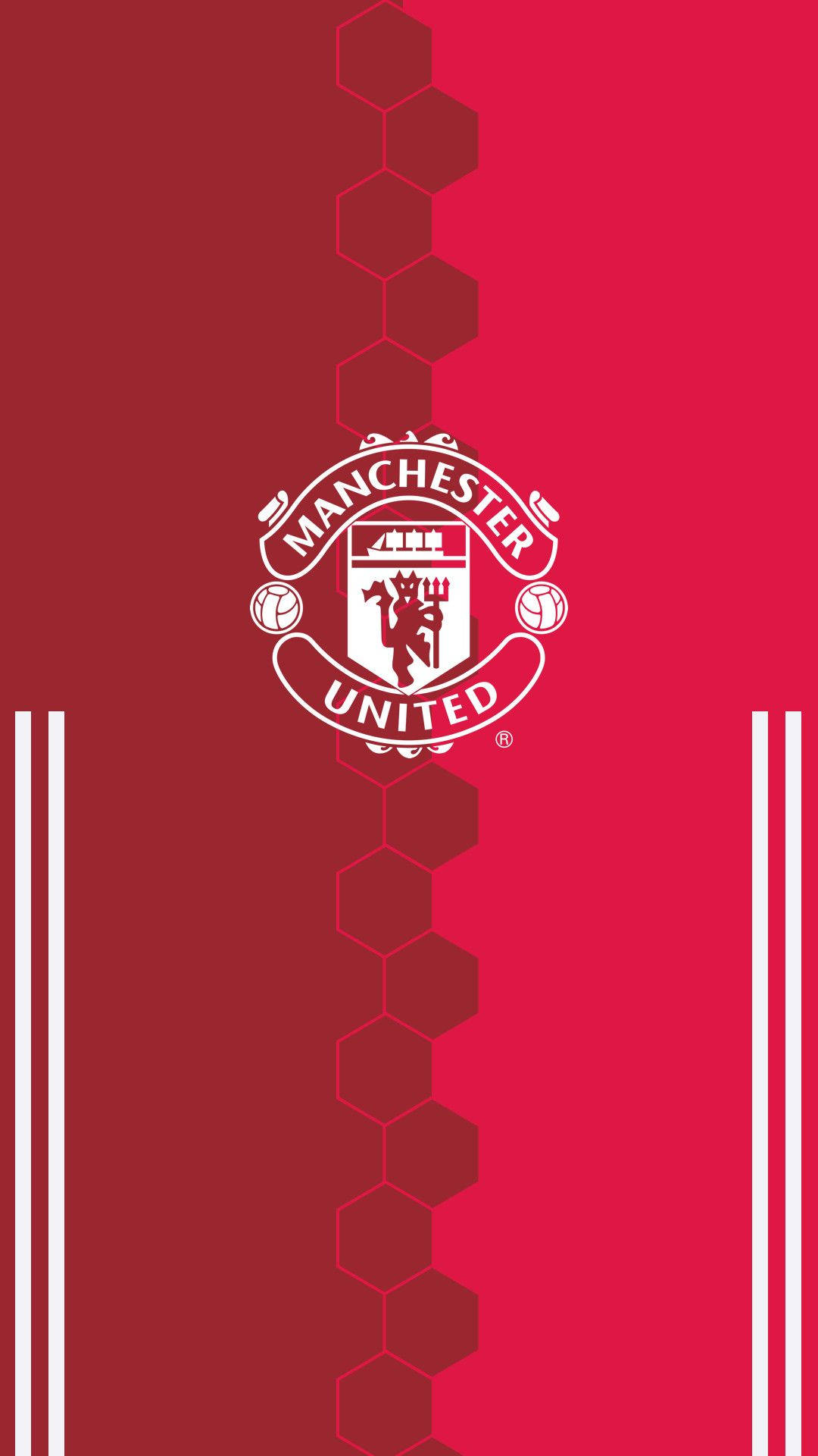 Manchester United, crest, red, Full HD Phone Wallpaper