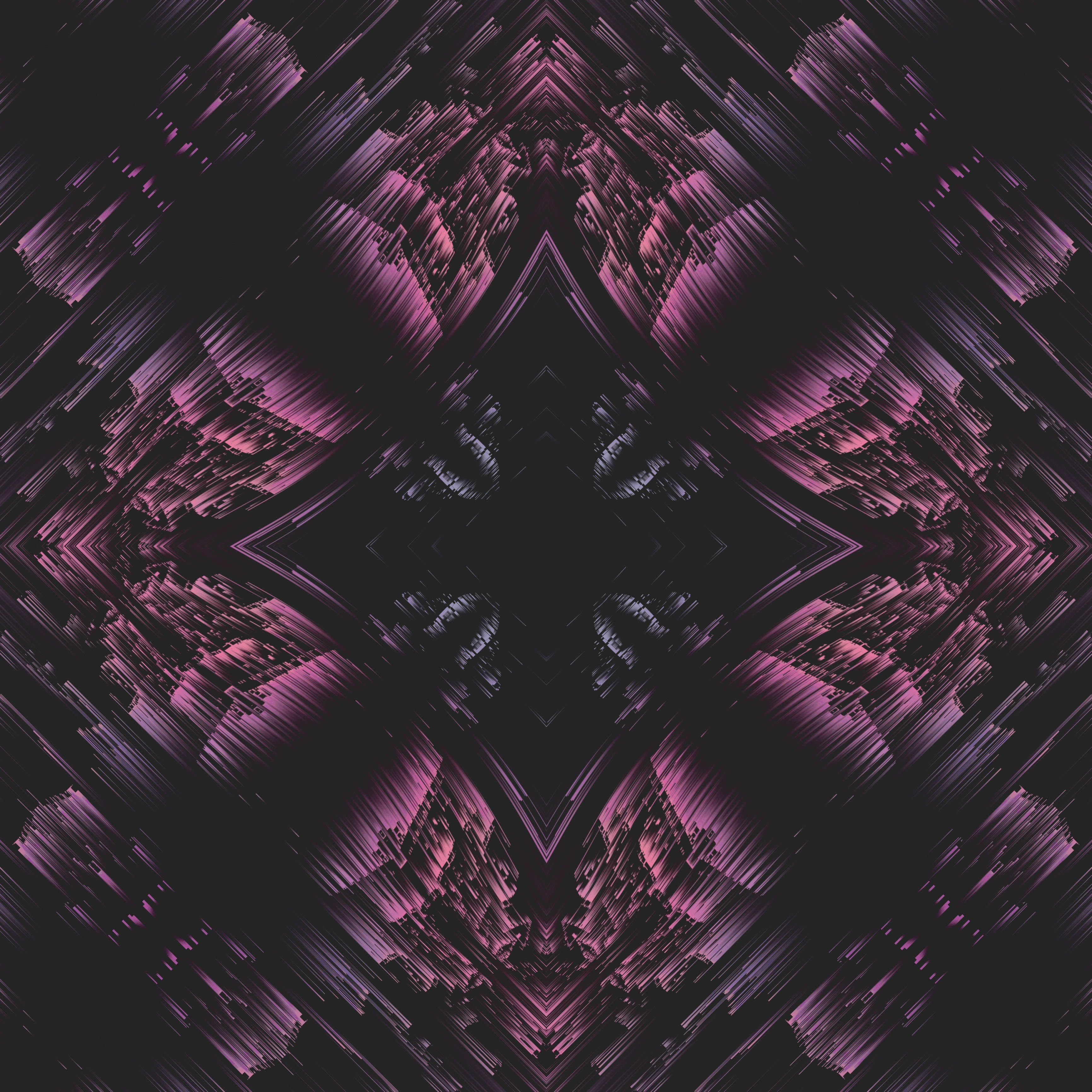 Mandala, purple, diamond, 2K Desktop Wallpaper