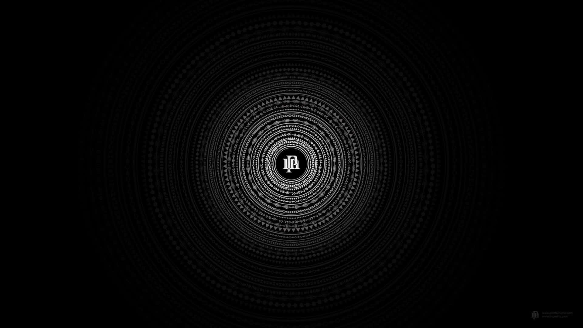 mandala circle, black and white mandala, concentric geometric patterns, Full HD Desktop Wallpaper