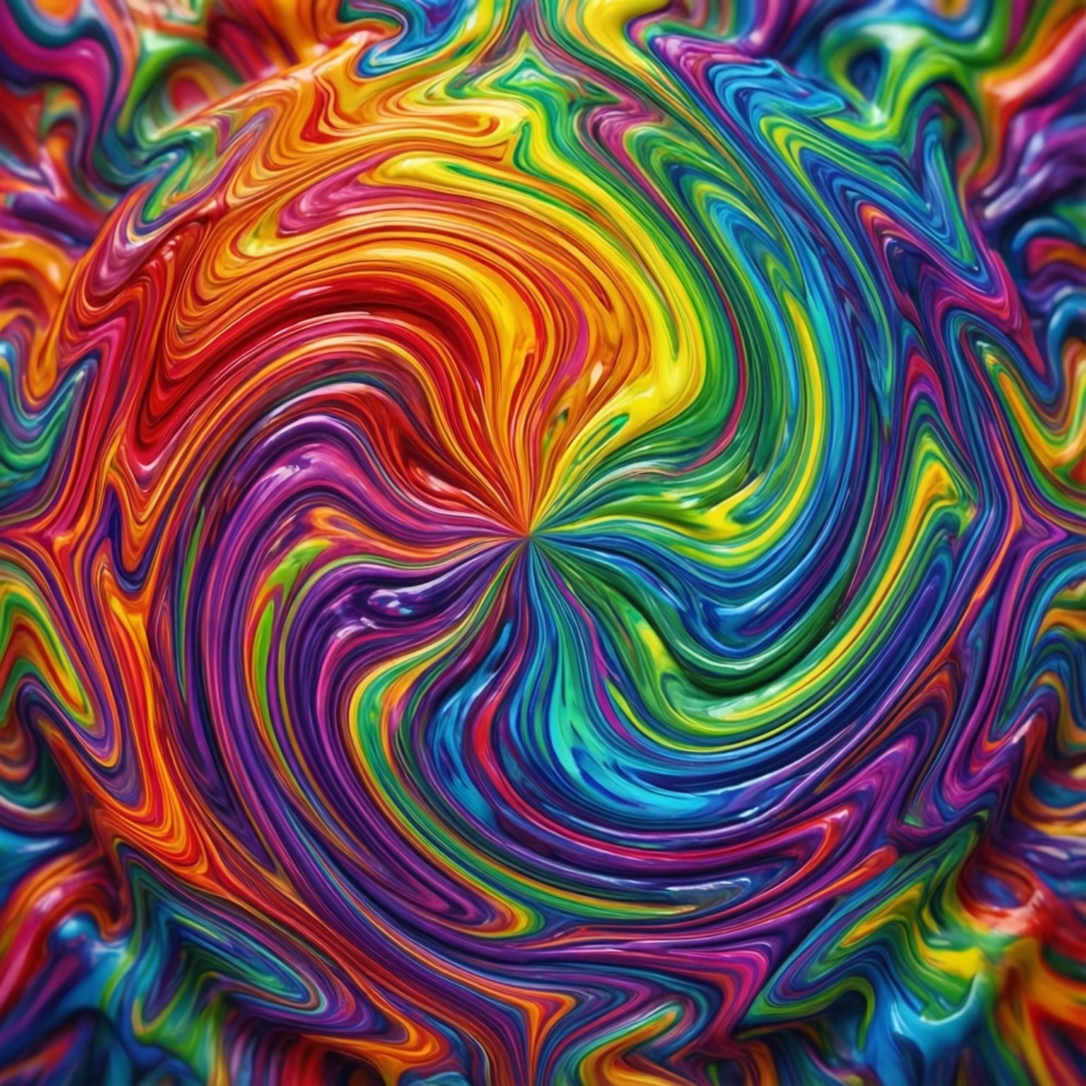 rainbow swirl mandala, vibrant swirling rainbow colors, fluid motion, HD Desktop Wallpaper