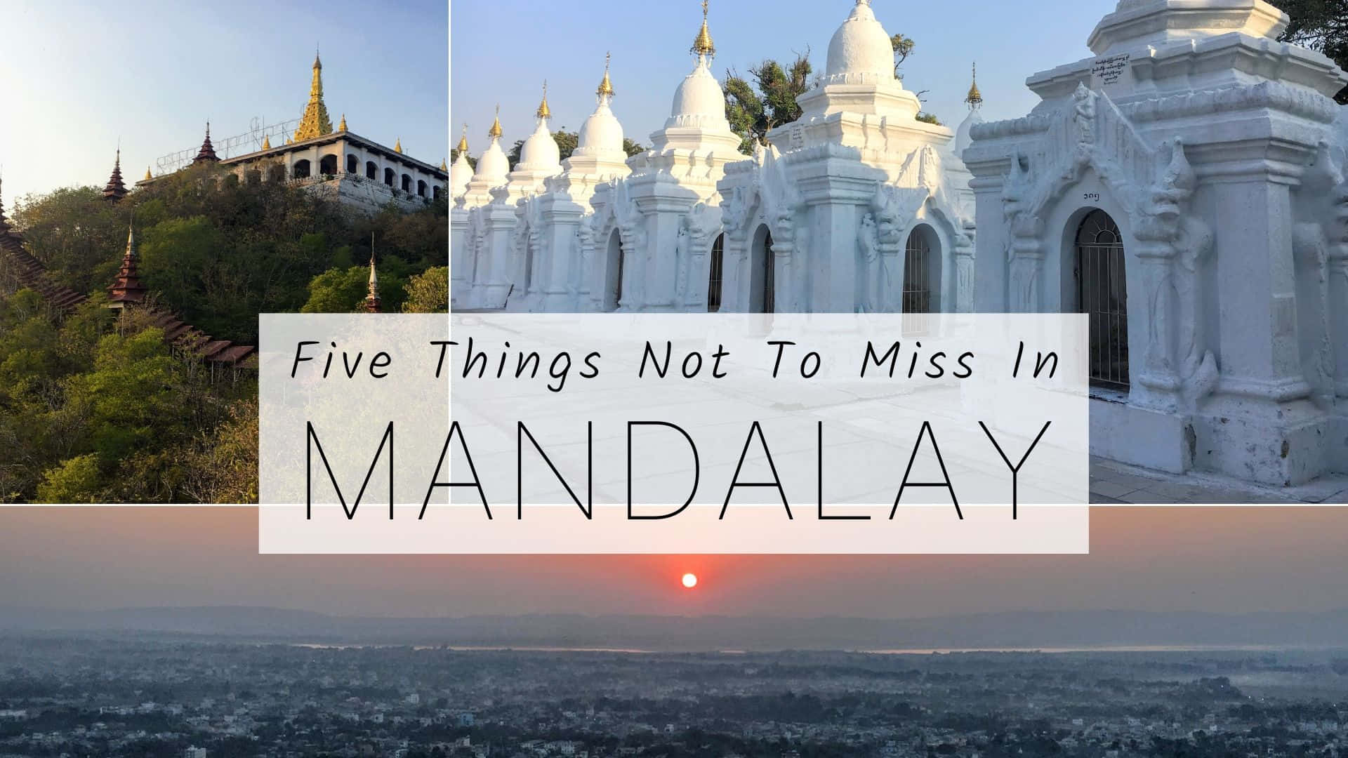 Mandalay, white stupas, golden pagodas, Full HD Desktop Wallpaper