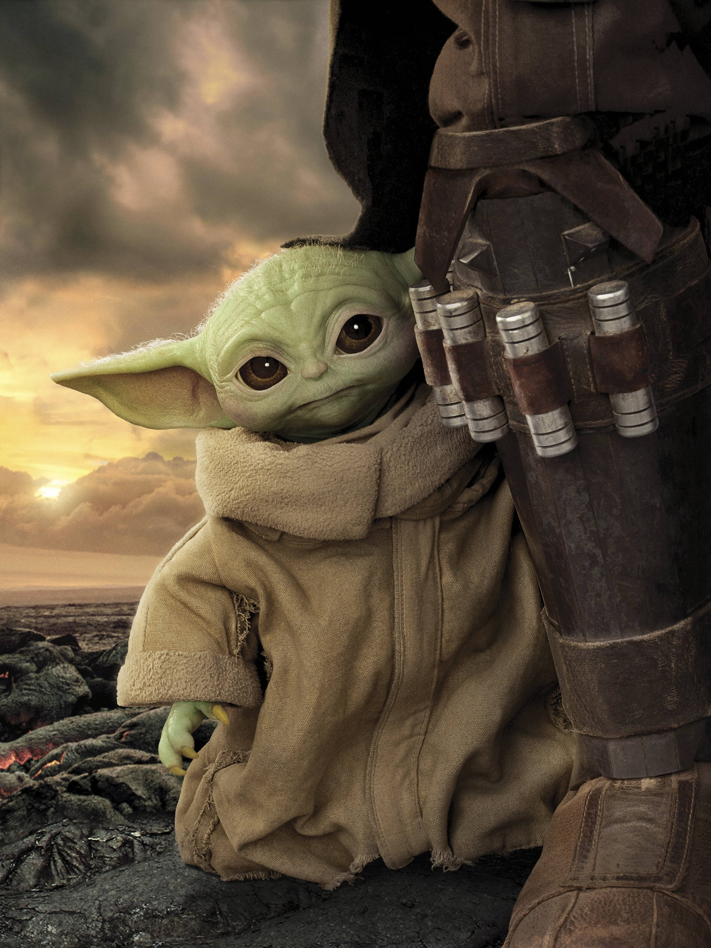 The Mandalorian, Baby Yoda, green child, 2K Phone Wallpaper
