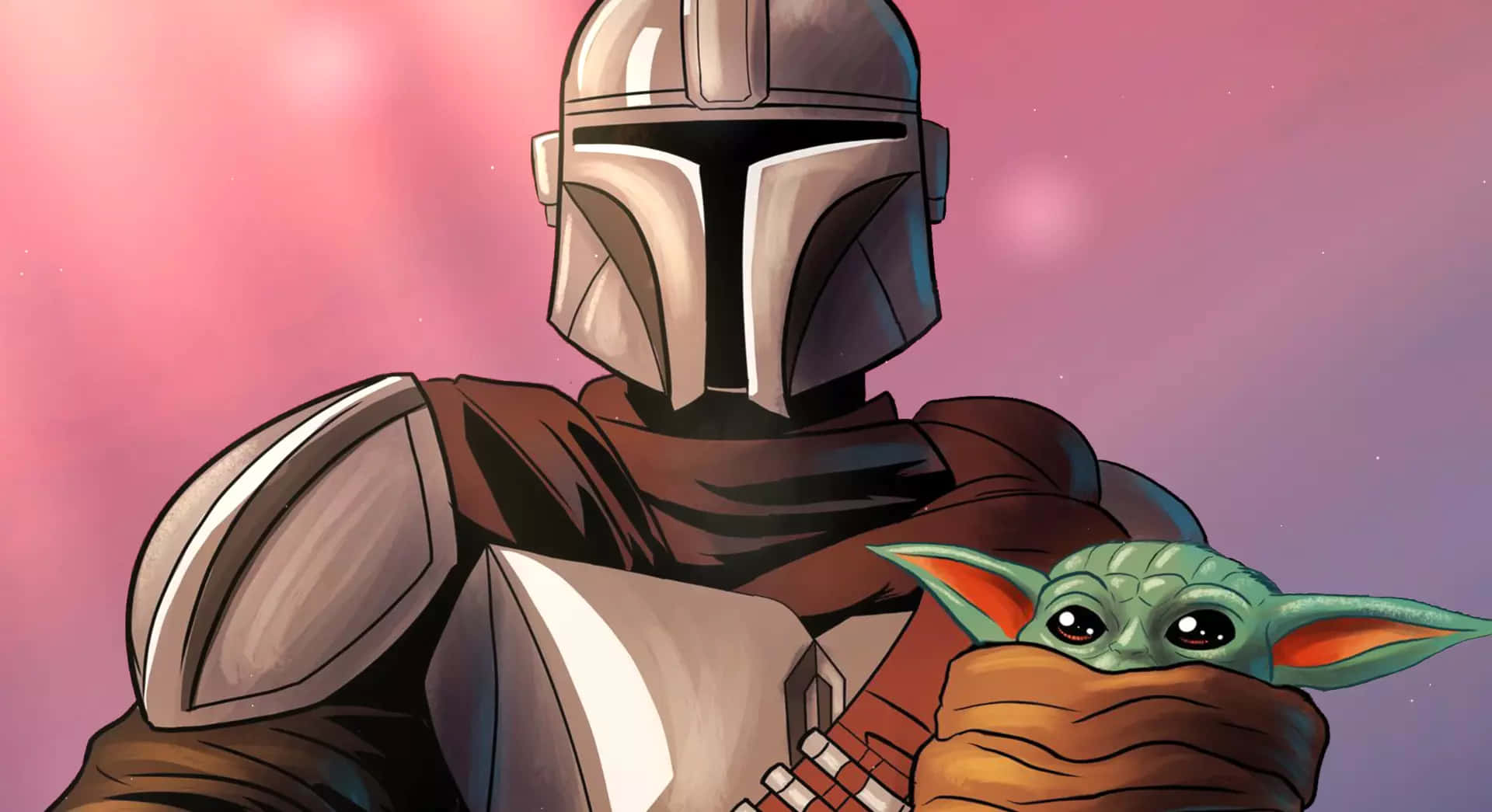 Mandalorian, Baby Yoda, green, Full HD Desktop Wallpaper
