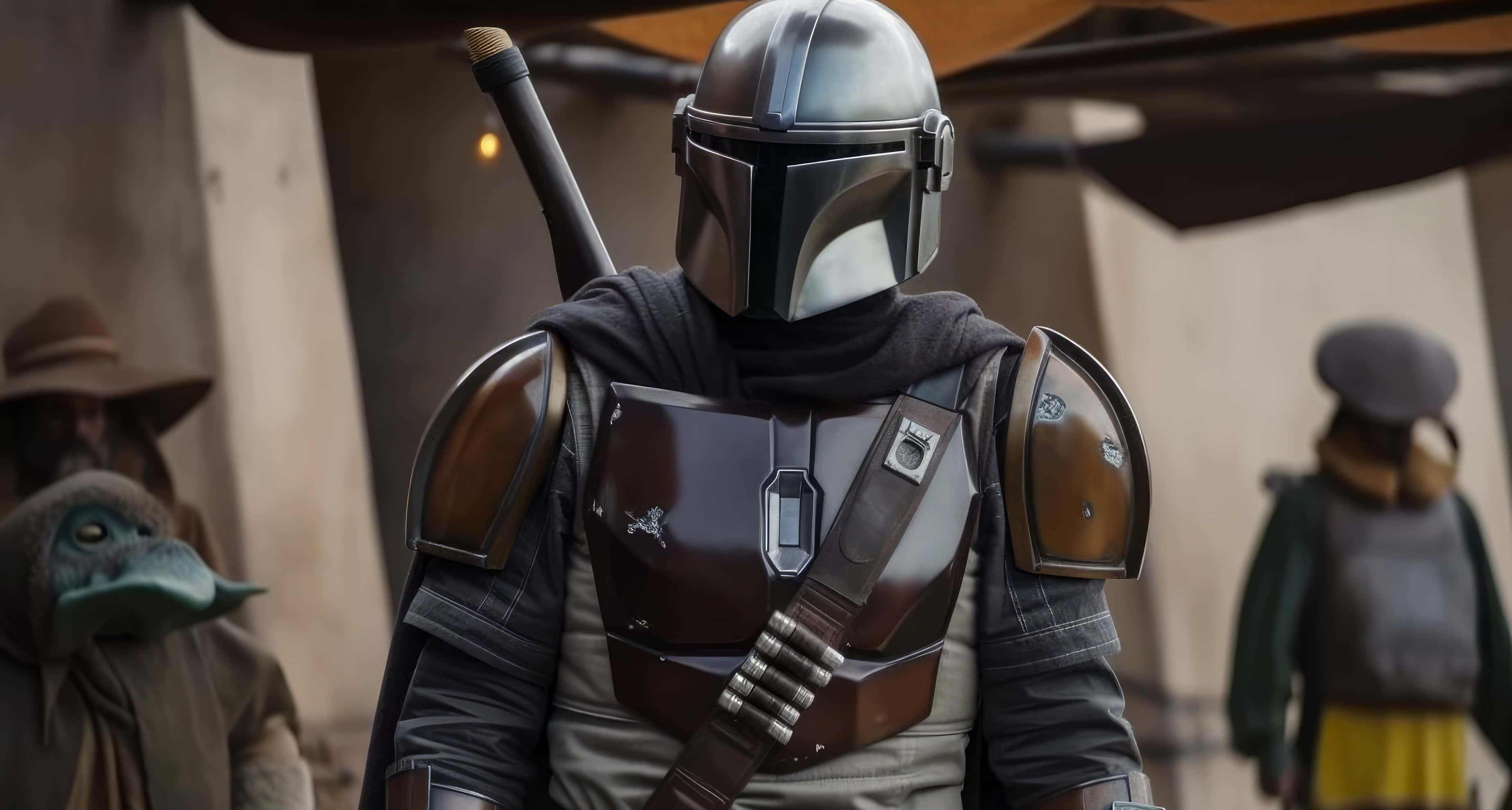 Mandalorian, Season 3, dusty marketplace, 2K Desktop Wallpaper