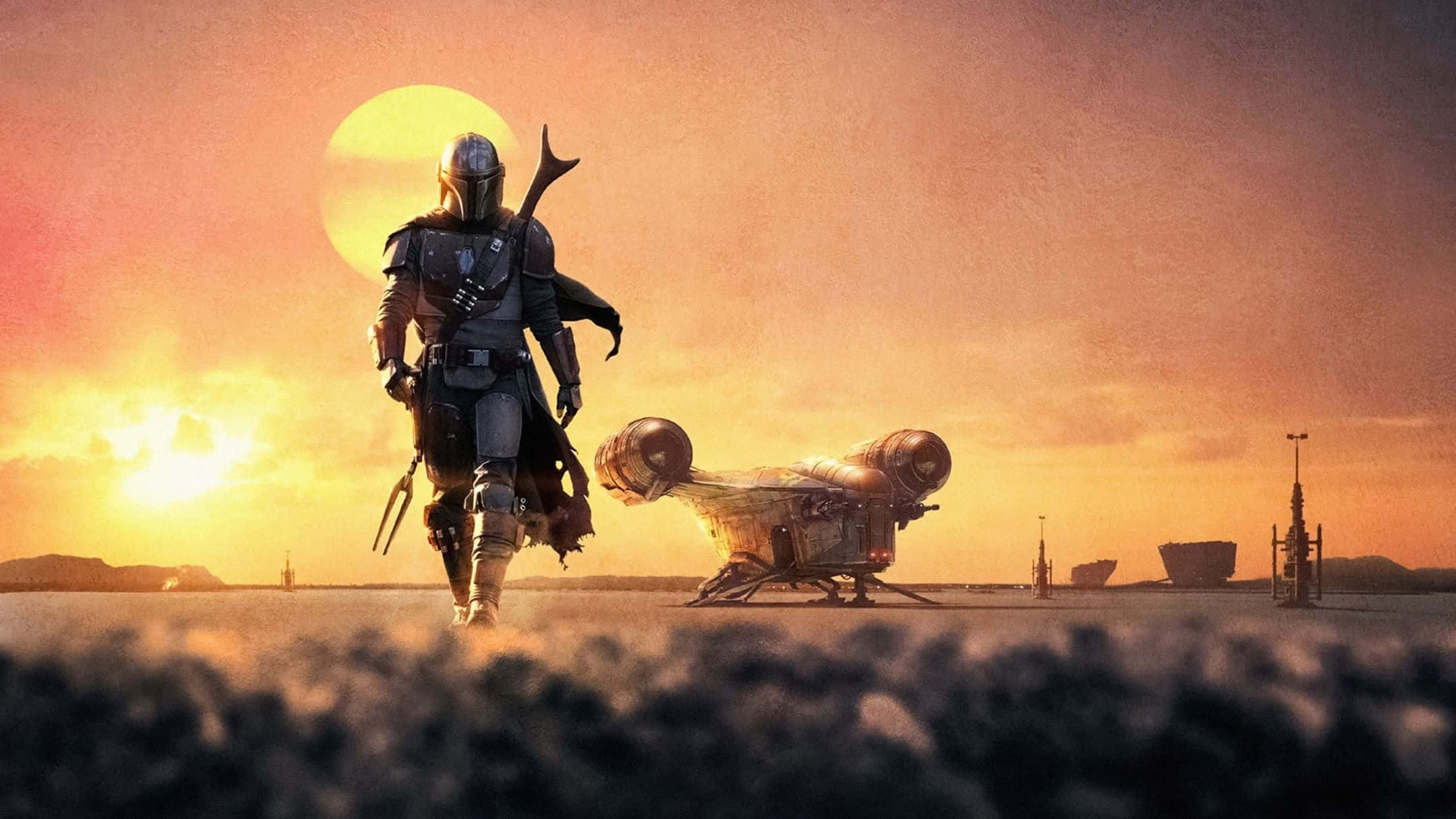 Mandalorian Season 3, desert, sunset, Full HD Desktop Wallpaper