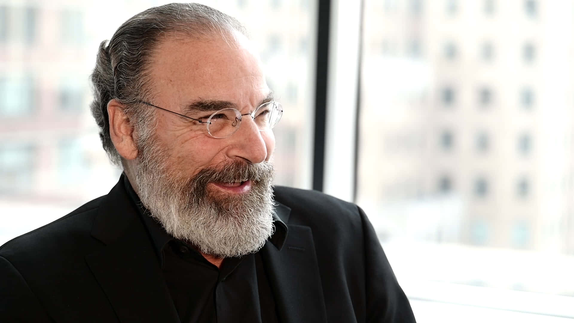 Mandy Patinkin, gray beard, glasses, Full HD Desktop Wallpaper