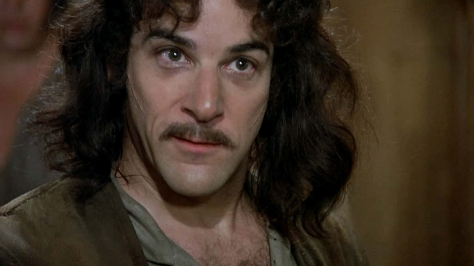 Mandy Patinkin, long dark curly hair, mustache, Full HD Desktop Wallpaper