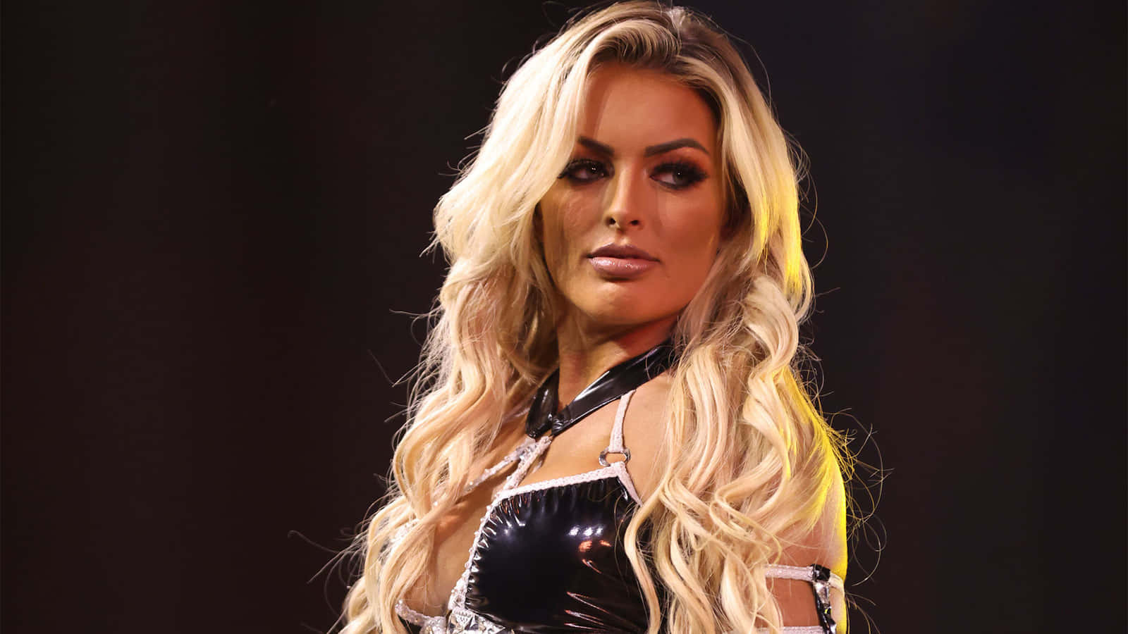 Mandy Rose, blonde woman, long wavy hair, HD Desktop Wallpaper