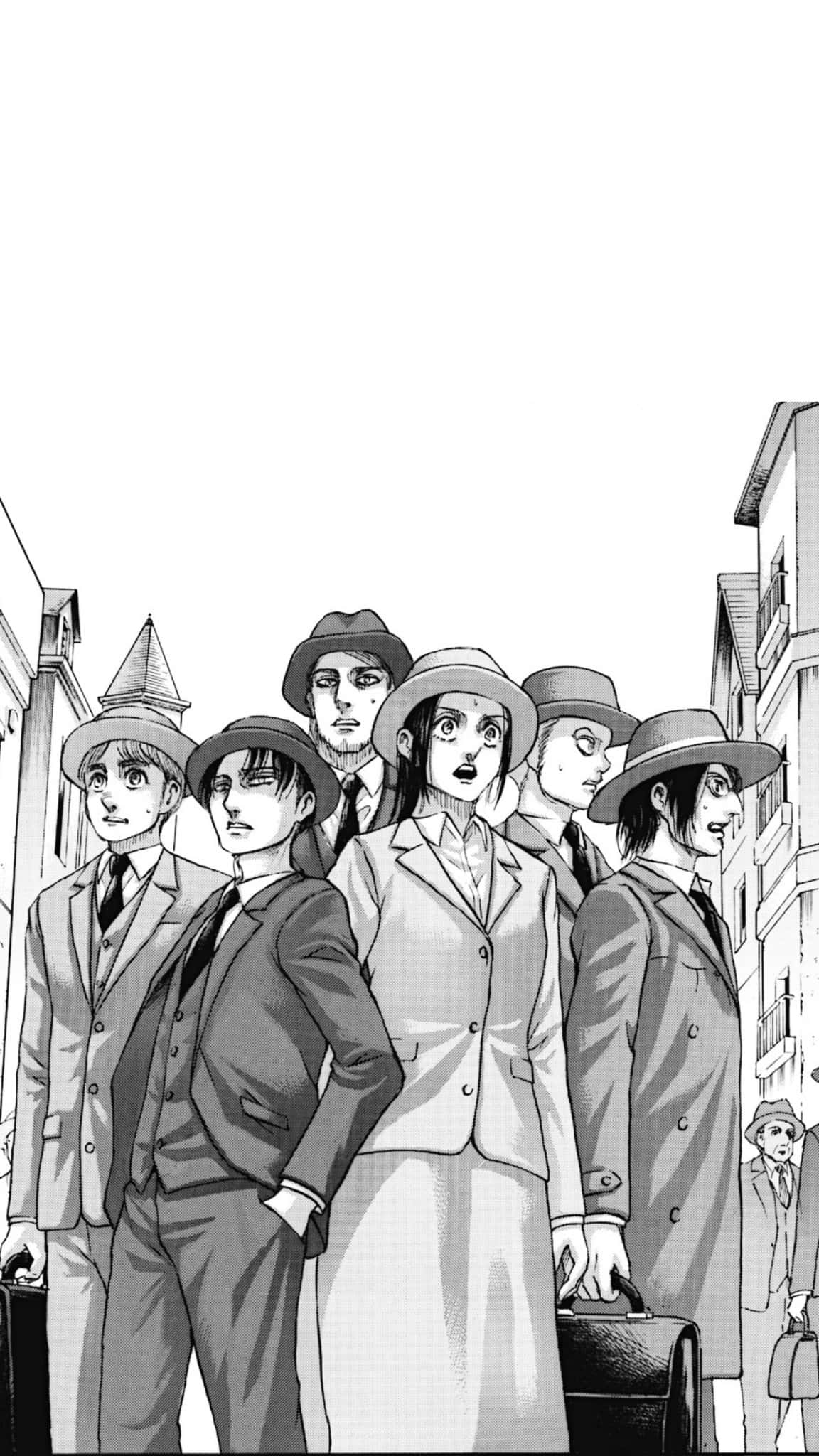 Manga Series, formally dressed anime characters, hats, Full HD Phone Wallpaper
