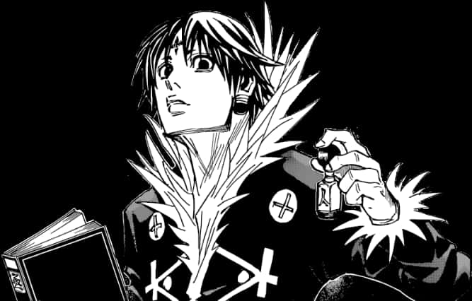 manga character, spiky hair, vial, SD Desktop Wallpaper