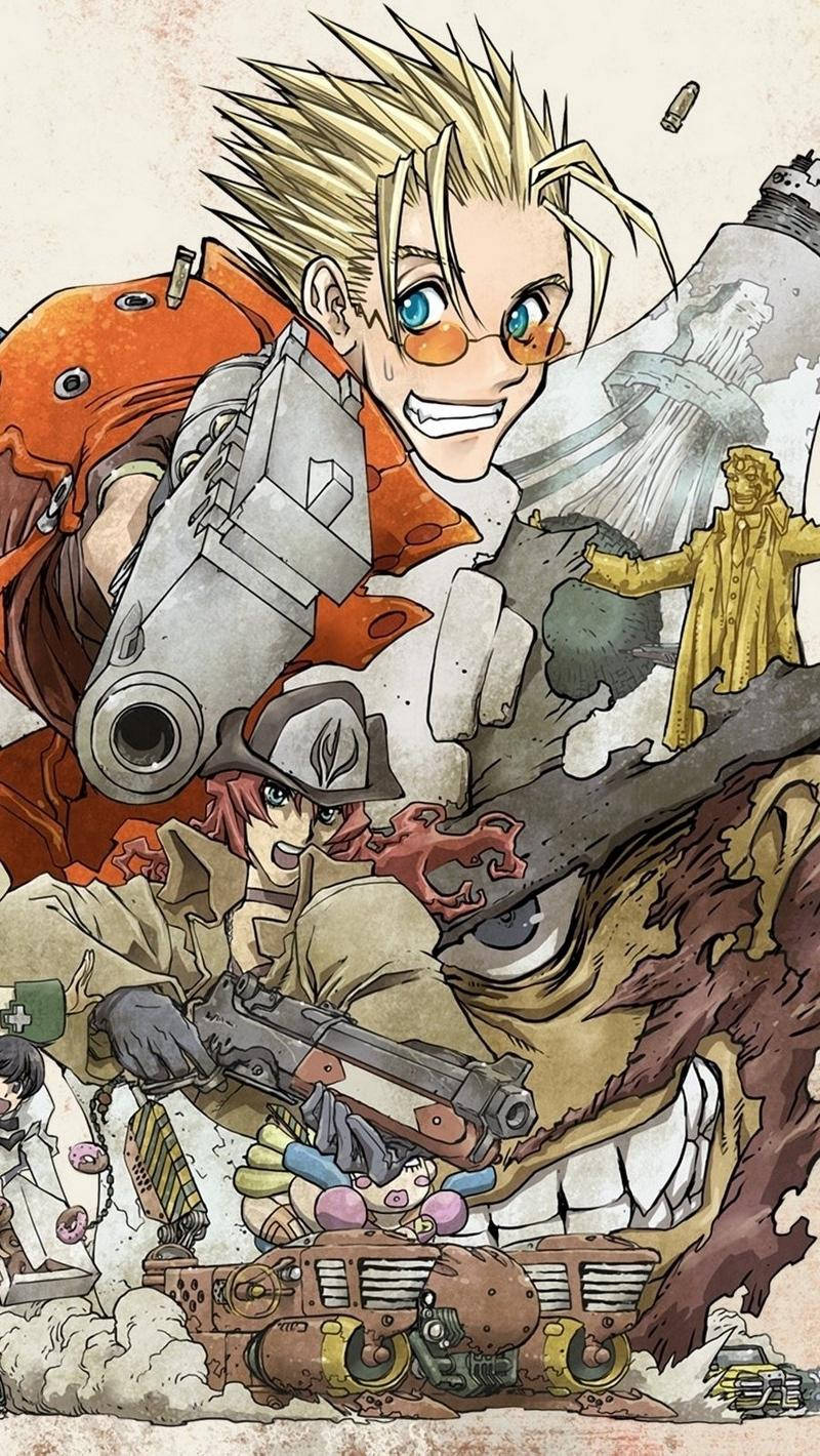 Manga iPhone, Red, spiky-haired protagonist, HD Phone Wallpaper