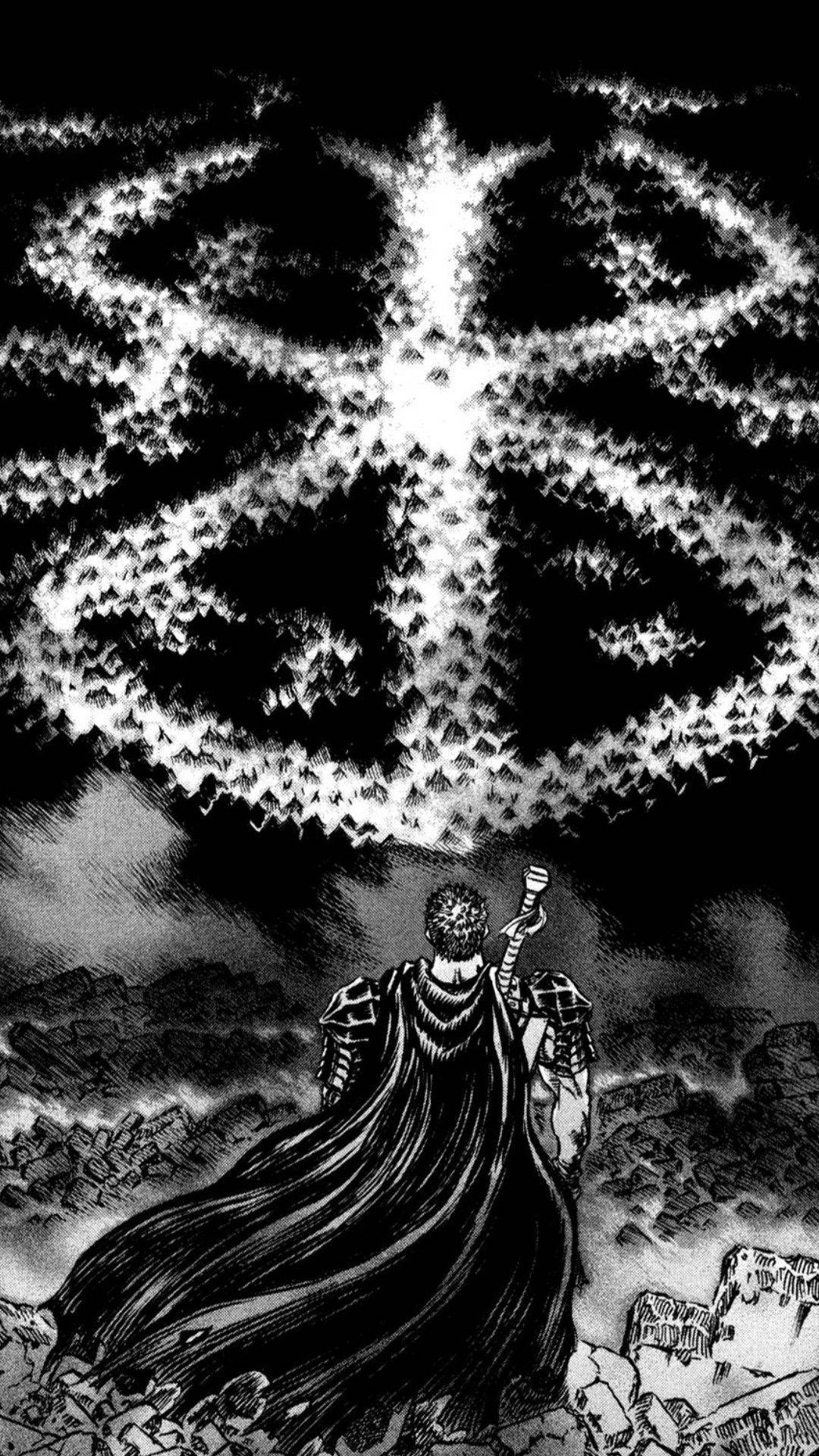 Manga iPhone, armored warrior, desolate rocky landscape, Full HD Phone Wallpaper