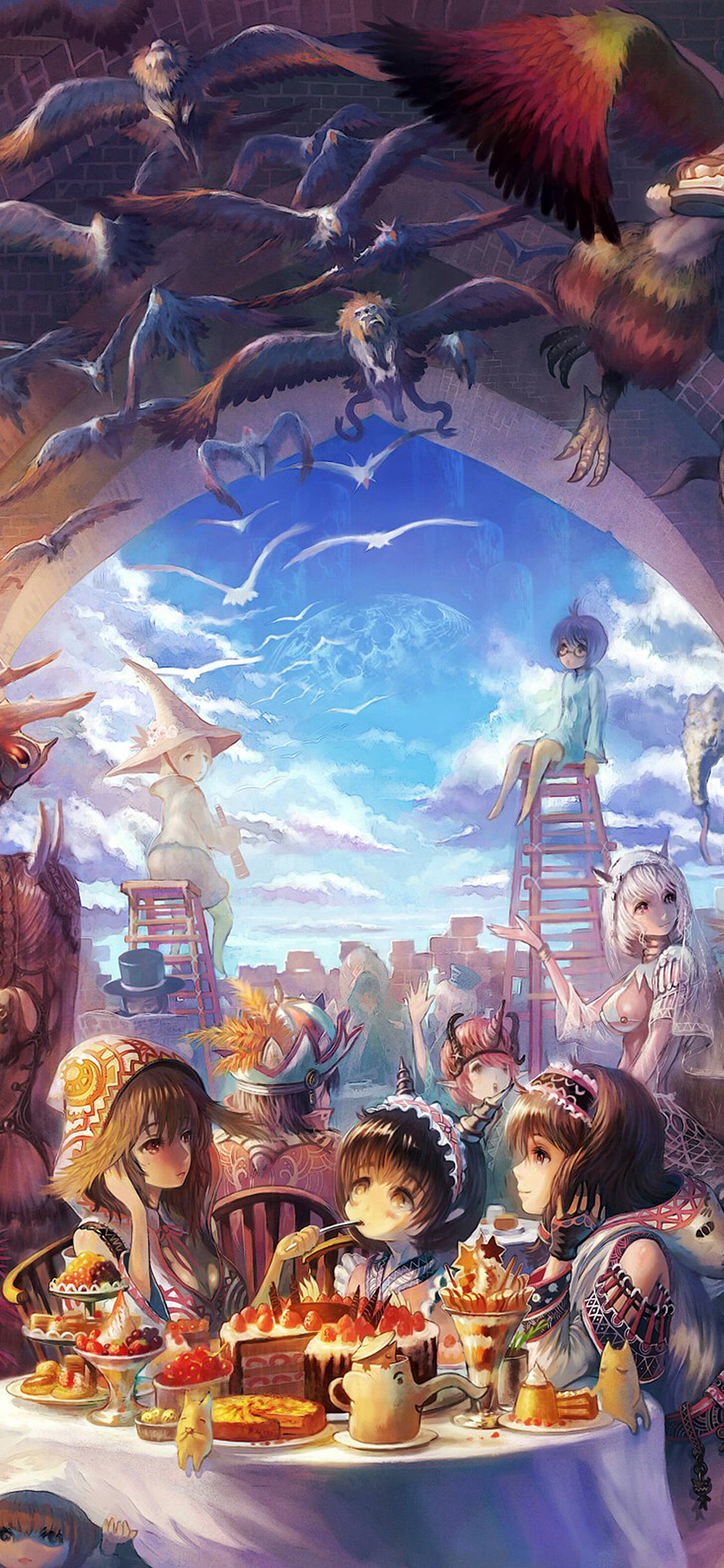 Manga iPhone, anime, fantasy creatures, Full HD Phone Wallpaper