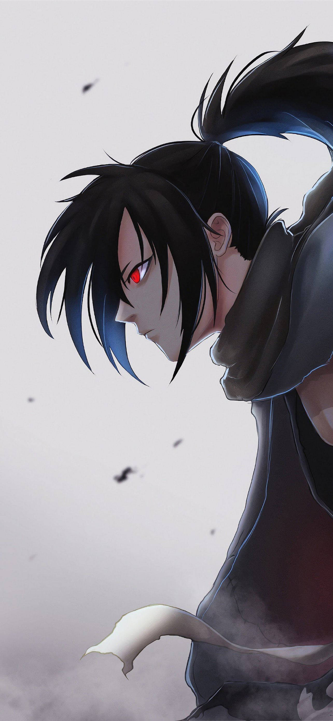 Manga iPhone, anime character, black hair, 2K Phone Wallpaper