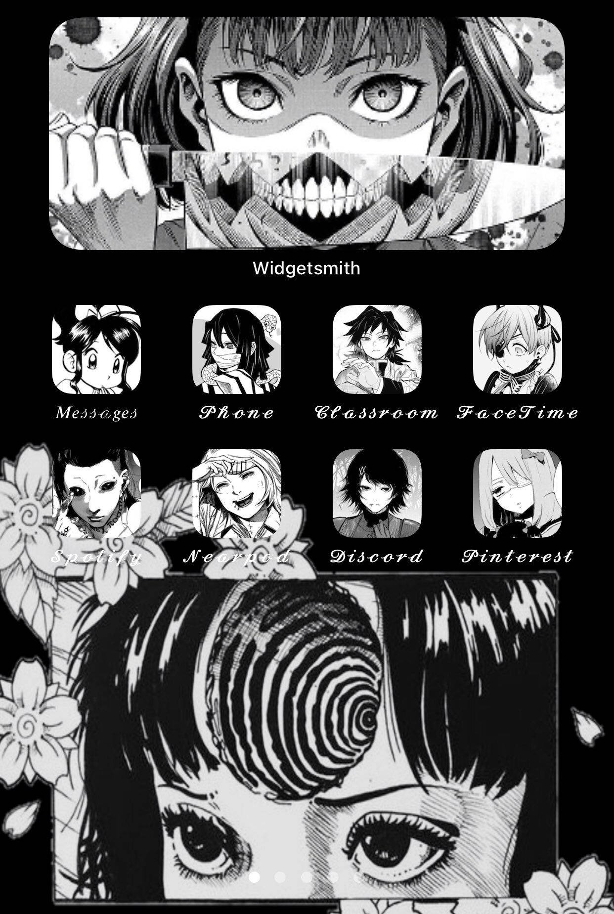 Manga iPhone, black and white, anime wallpaper, HD Phone Wallpaper