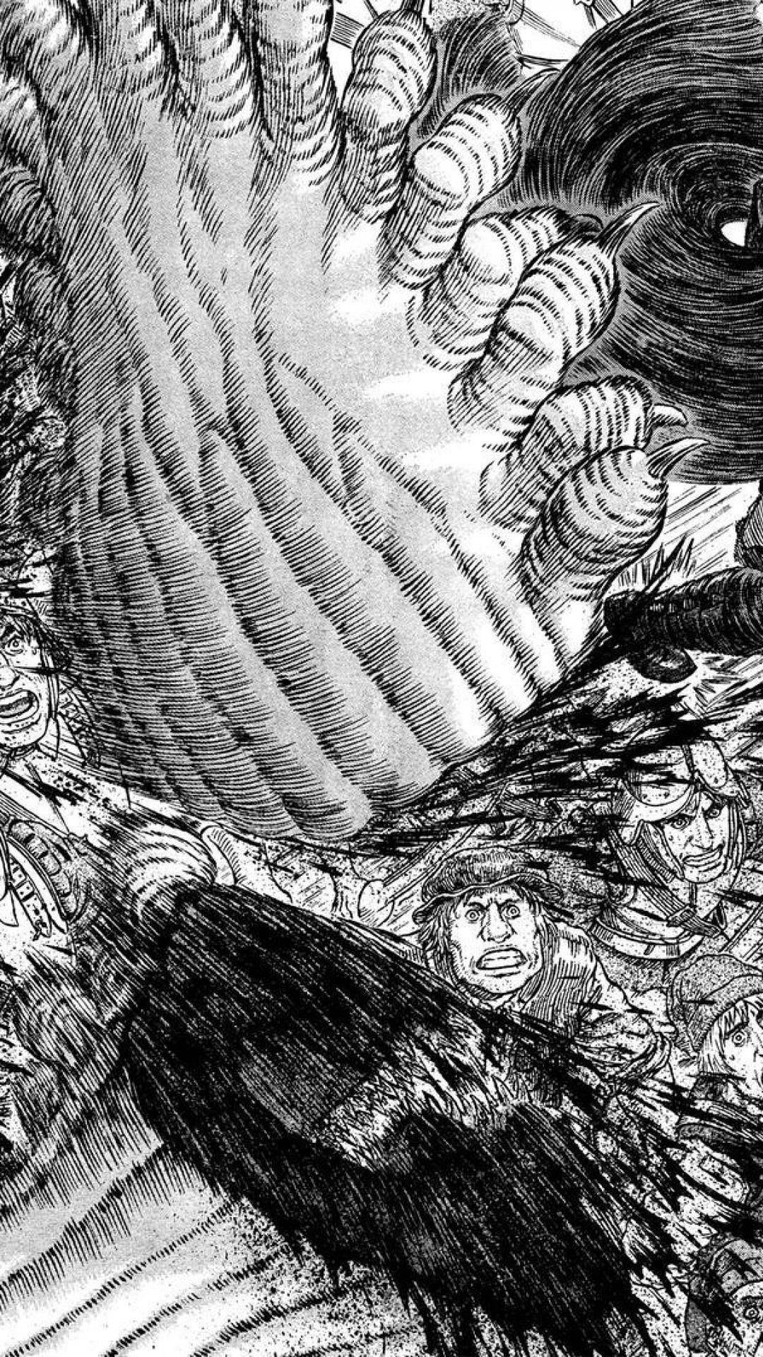 manga, iPhone, black and white manga panel, Full HD Phone Wallpaper