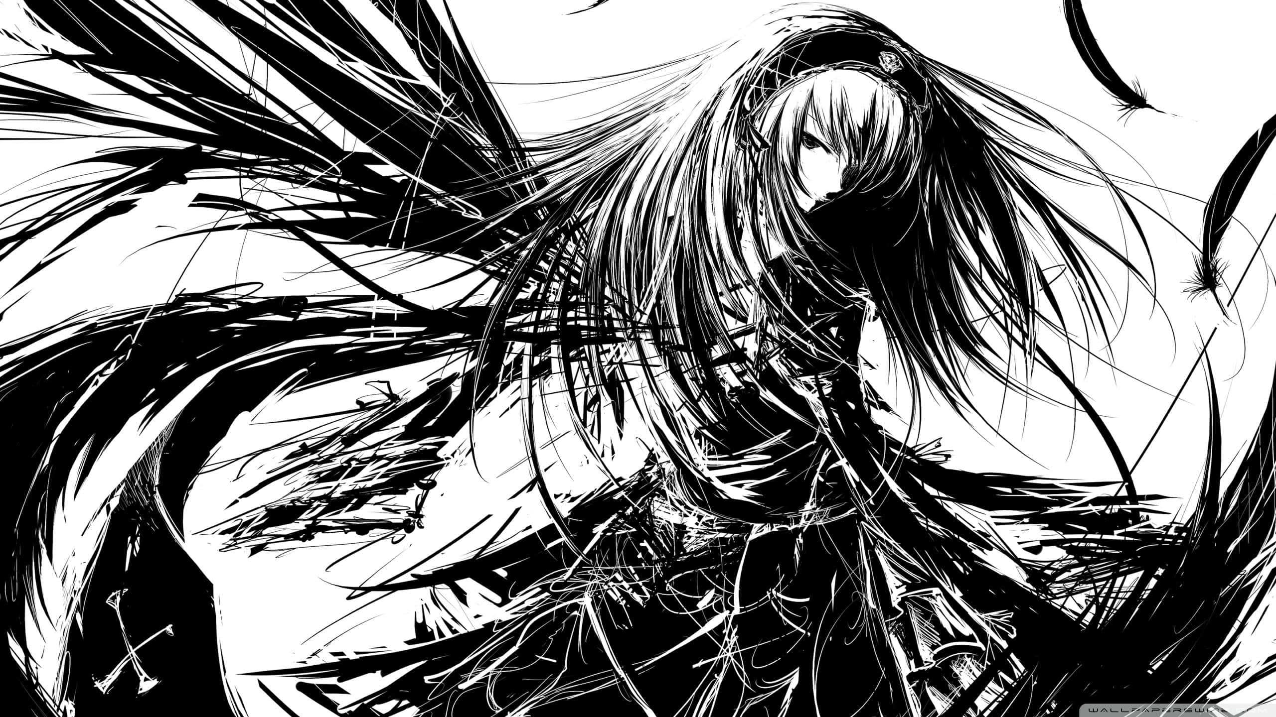 manga pages, 2560 x 1440, anime girl, 2K Desktop Wallpaper