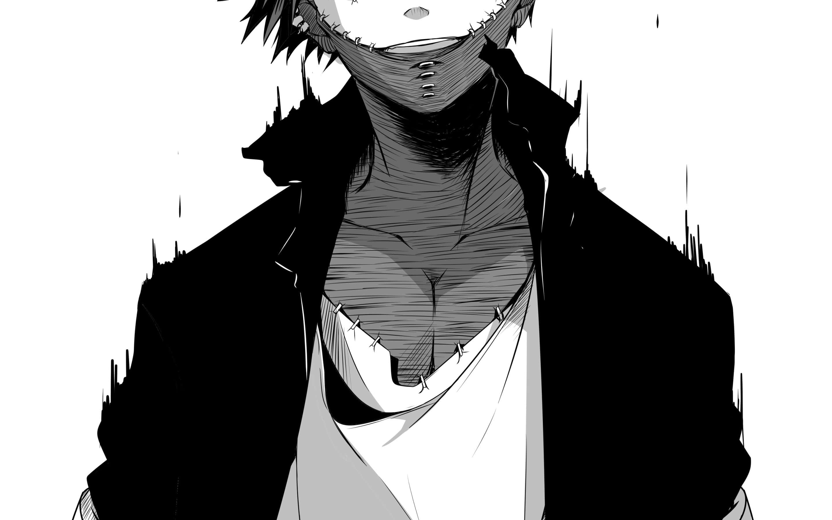 manga pages, black and white, anime character, 2K Desktop Wallpaper