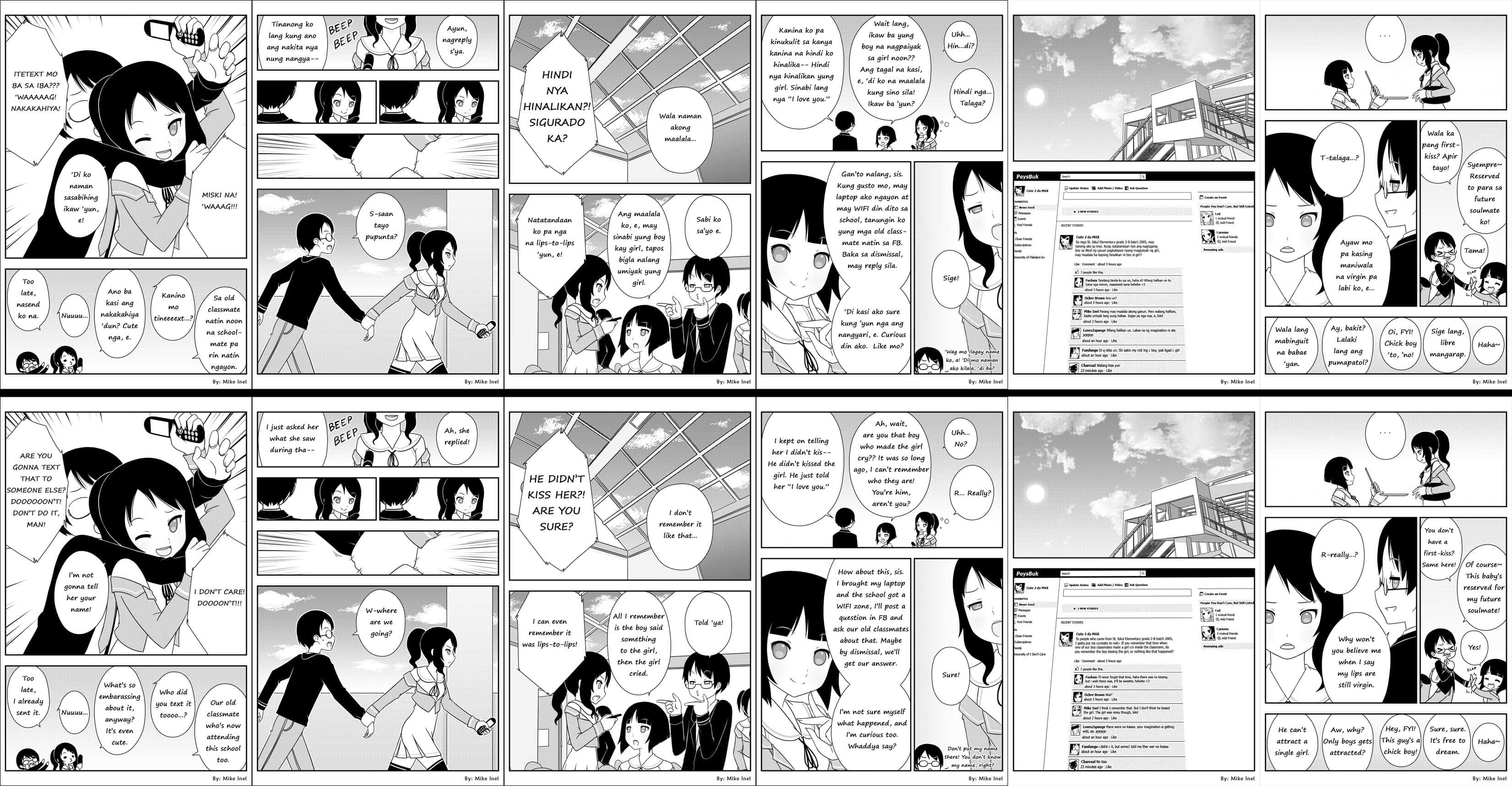manga, black and white, comic page, 2K Desktop Wallpaper