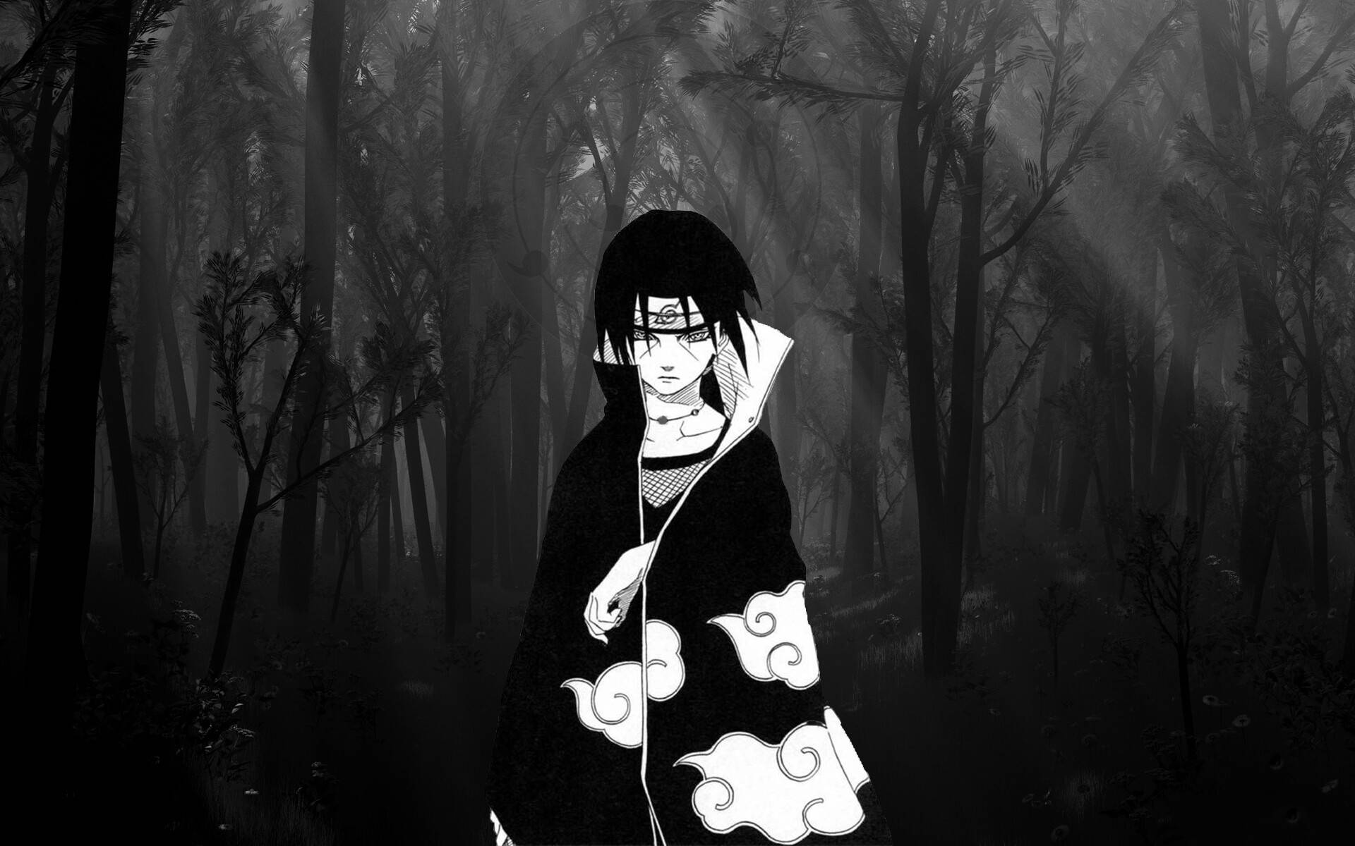 manga, anime character, cloud-patterned cloak, Full HD Desktop Wallpaper
