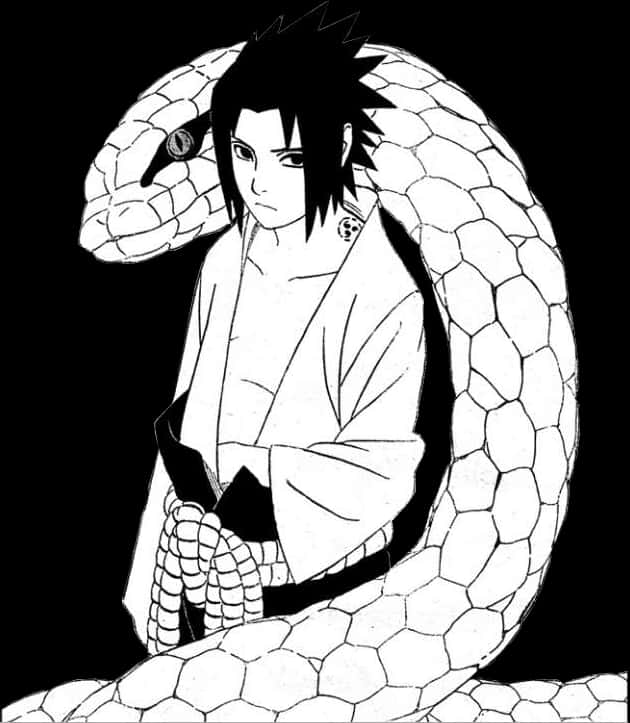 black and white, anime character, spiky hair, SD Phone Wallpaper