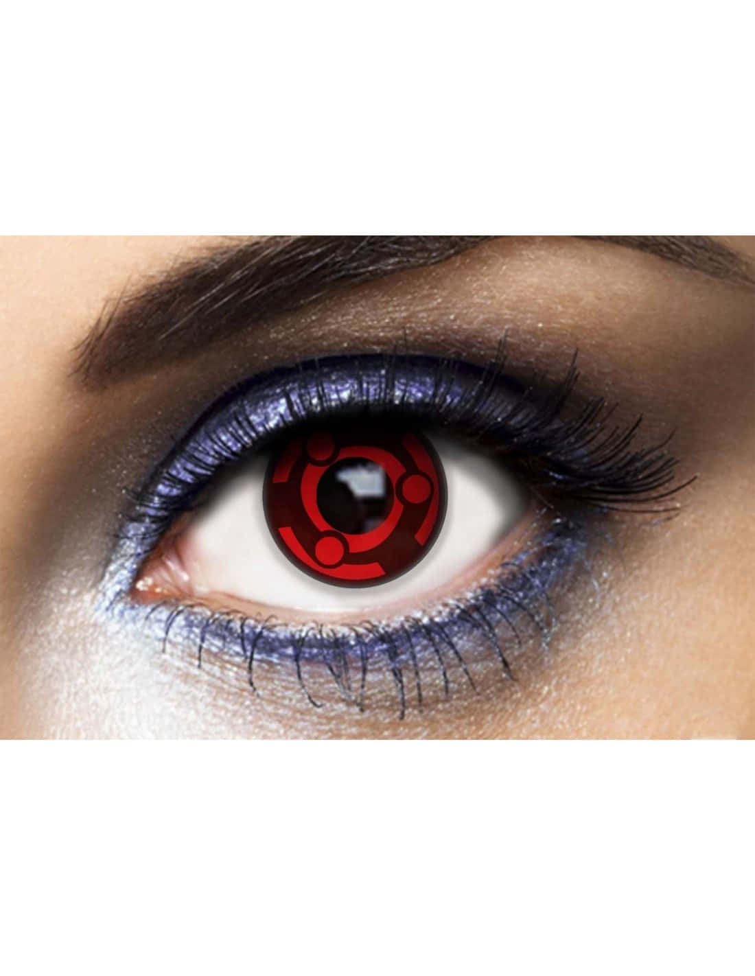 Mangekyou Sharingan, red Sharingan pattern, shimmering blue eyeliner, HD Phone Wallpaper