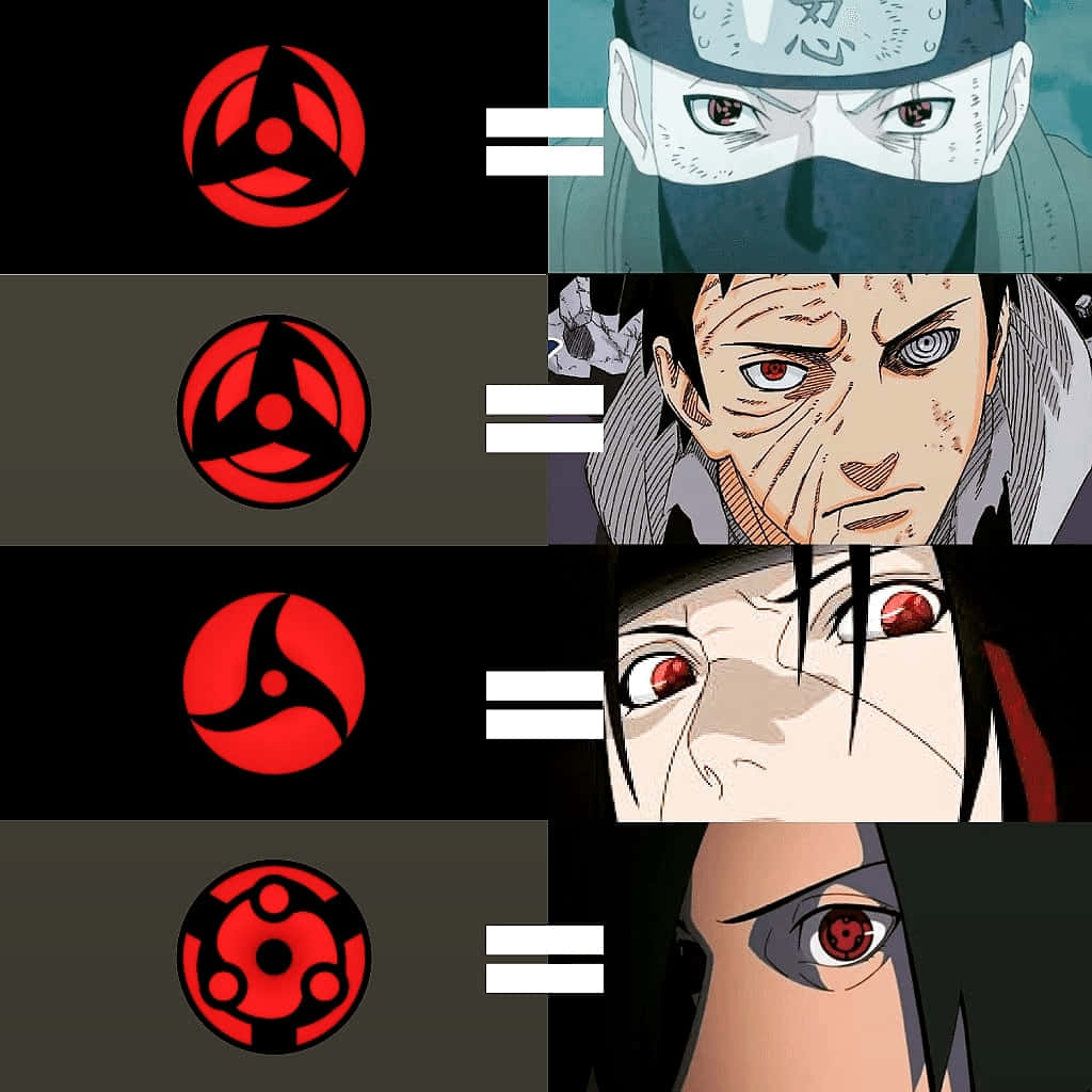 Mangekyou Sharingan, red Sharingan, anime characters, SD Desktop Wallpaper