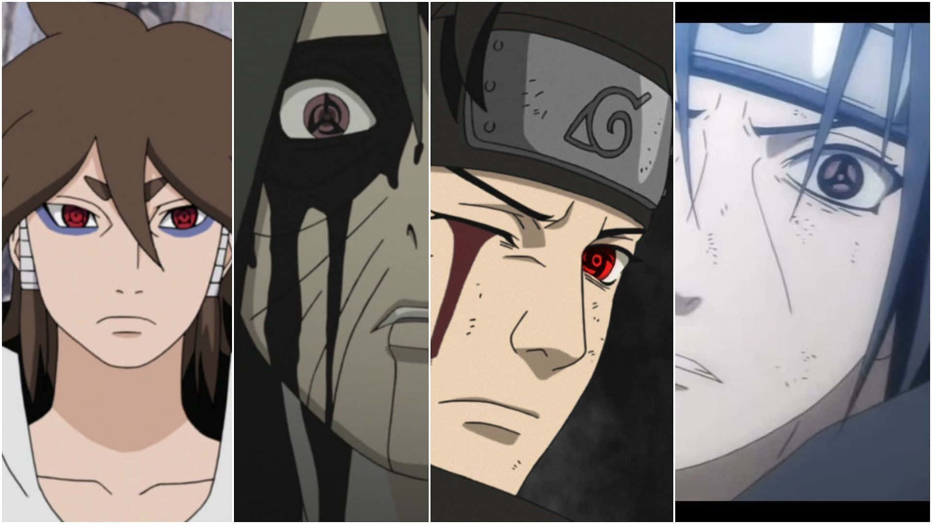 Mangekyou Sharingan, red eyes, anime characters, Full HD Desktop Wallpaper