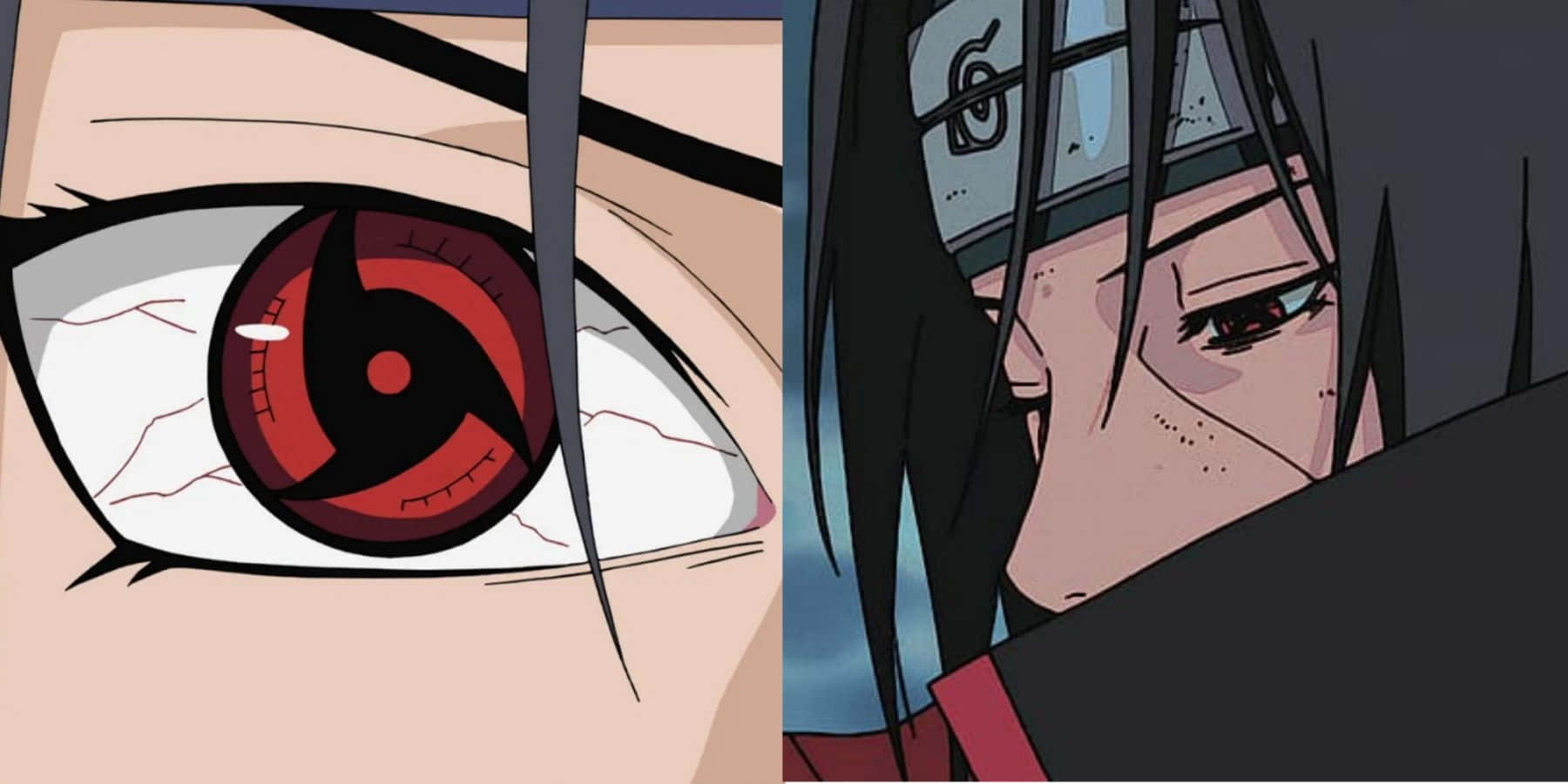Mangekyou Sharingan, red eye, black tomoe, HD Desktop Wallpaper