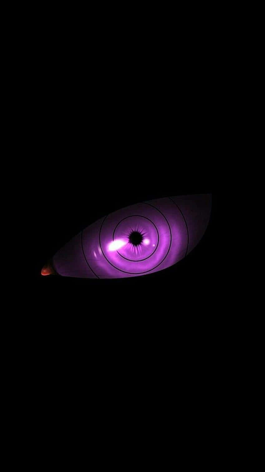Mangekyou Sharingan, glowing purple, concentric rings, HD Phone Wallpaper