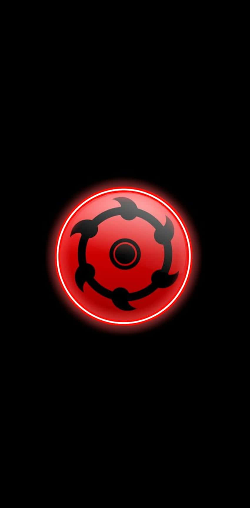 Mangekyou Sharingan, glowing red, black tomoe patterns, HD Phone Wallpaper