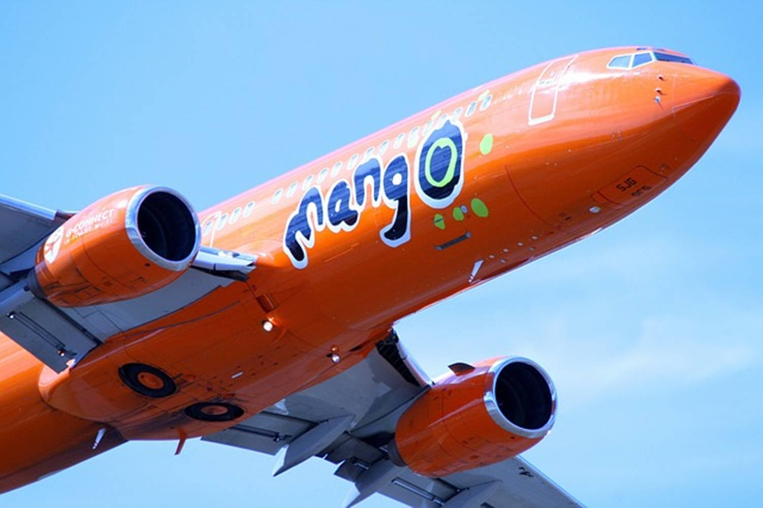 Mango Airlines, orange, jet, HD Desktop Wallpaper
