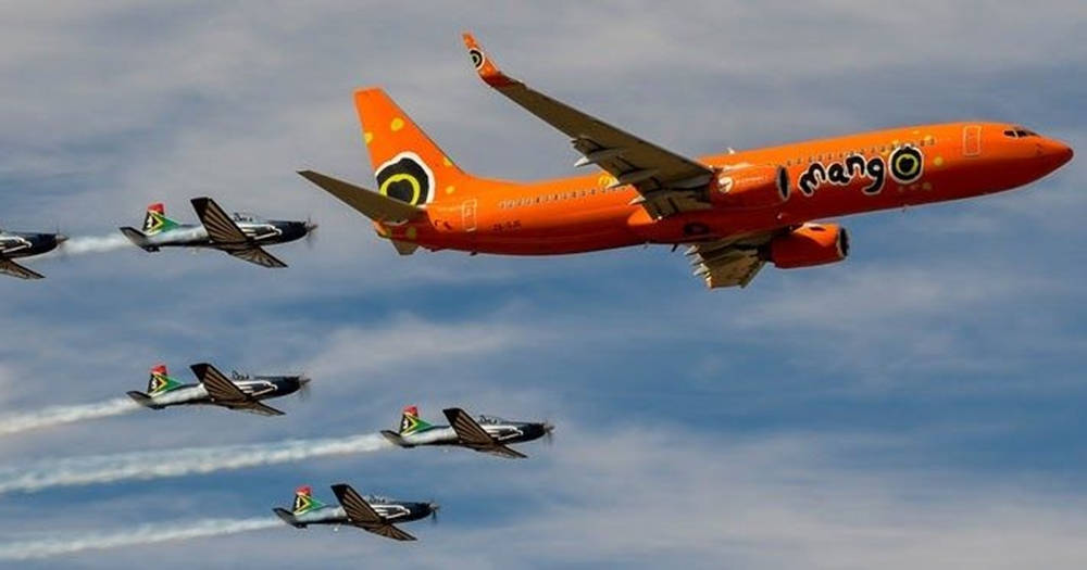 Mango Airlines, jet, vintage propeller planes, SD Desktop Wallpaper