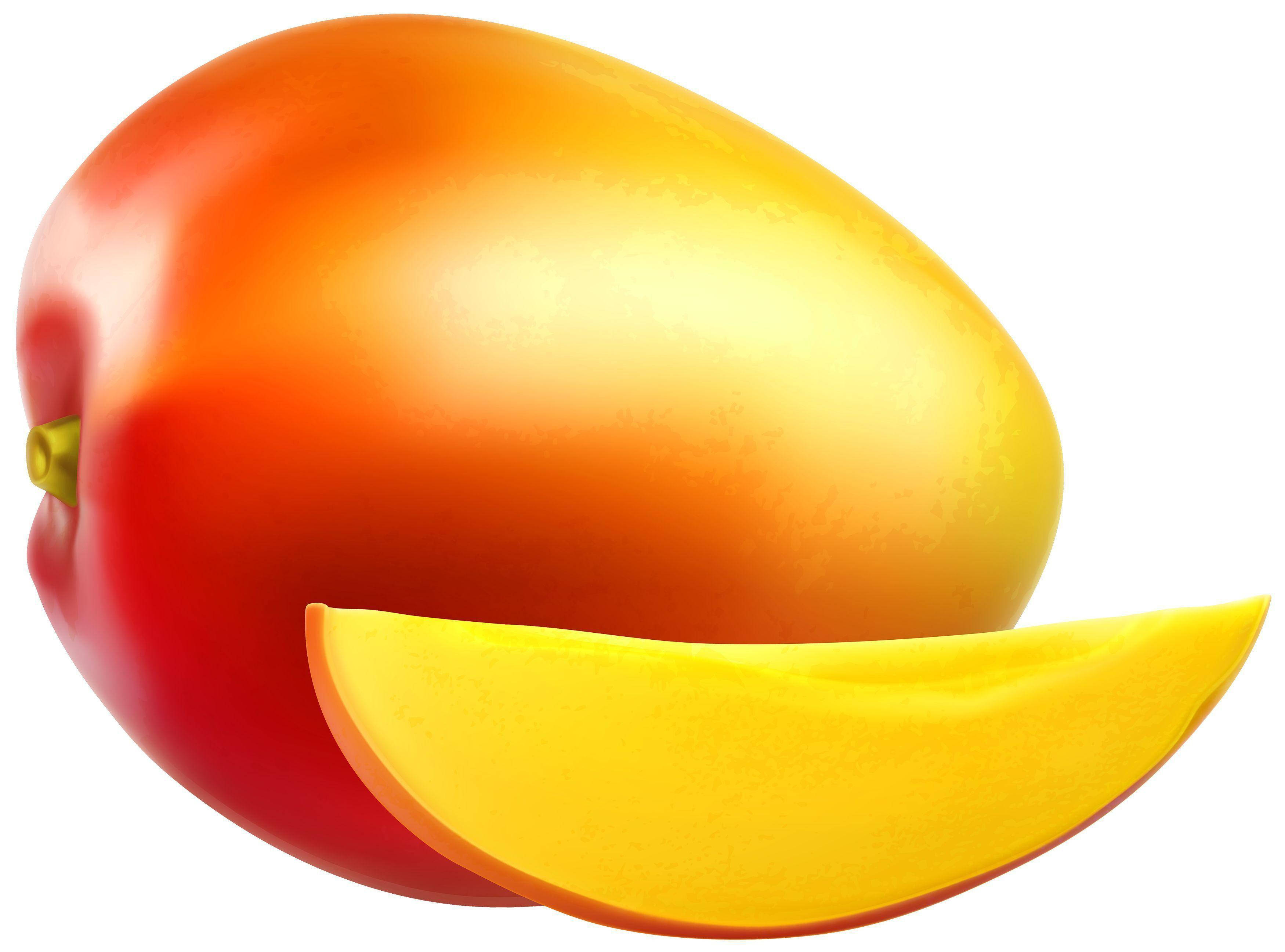 red and yellow round mango, glossy ripe mango, vibrant red orange peel, 2K Desktop Wallpaper