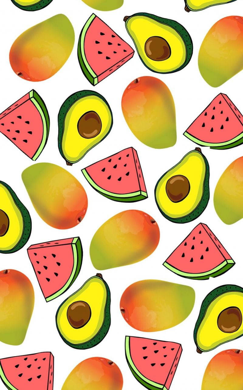 avocado, watermelon, mango, HD Phone Wallpaper