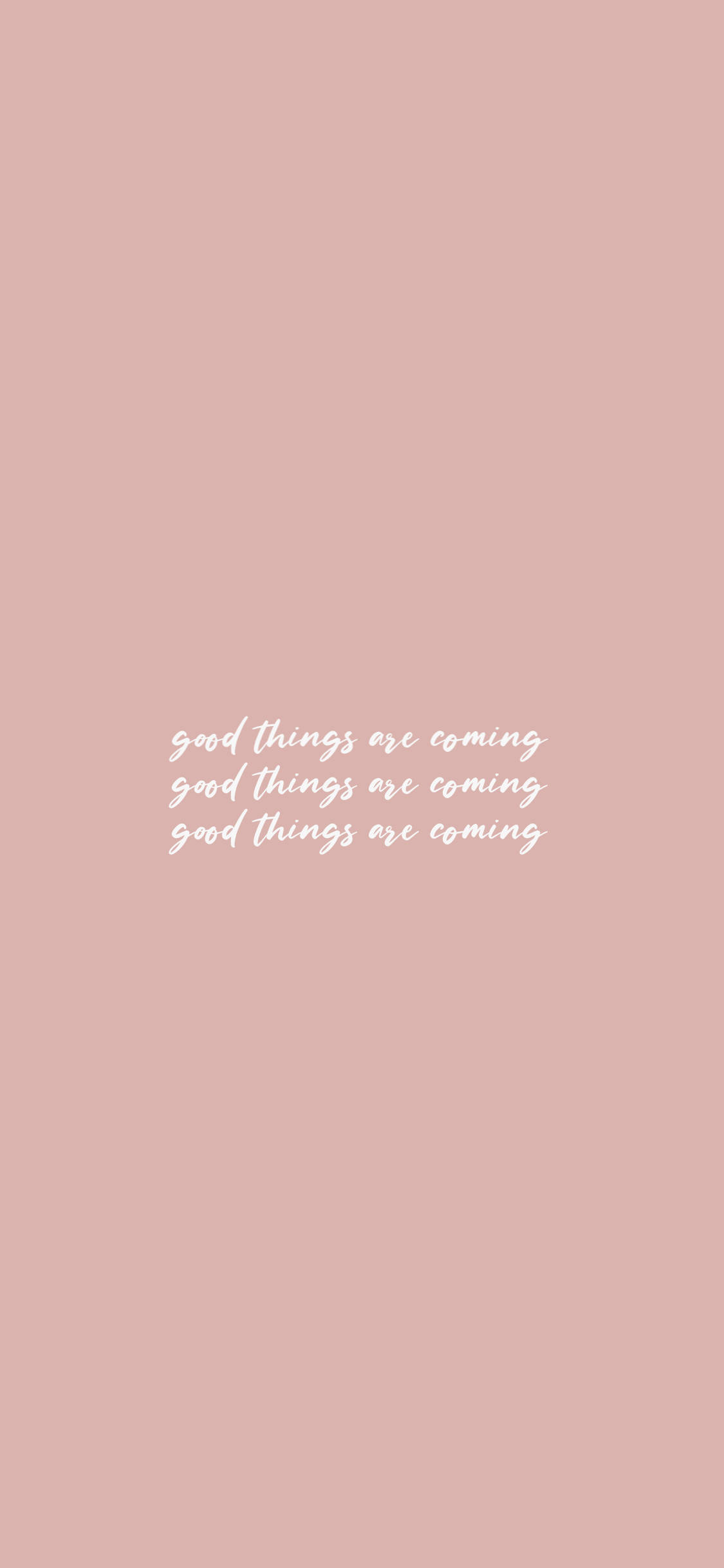 manifest good chant, good things are coming, soft pink background, Full HD Phone Wallpaper