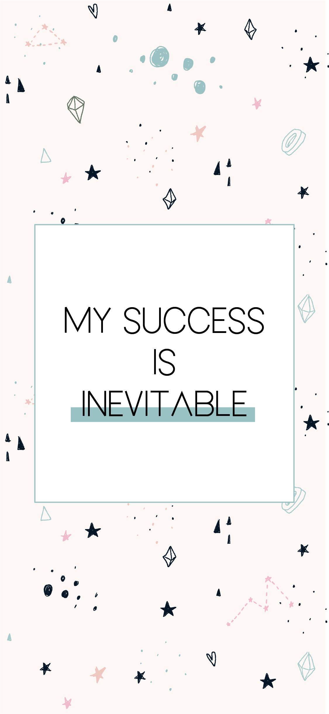 Manifest My Success, white box, pastel background, Full HD Phone Wallpaper