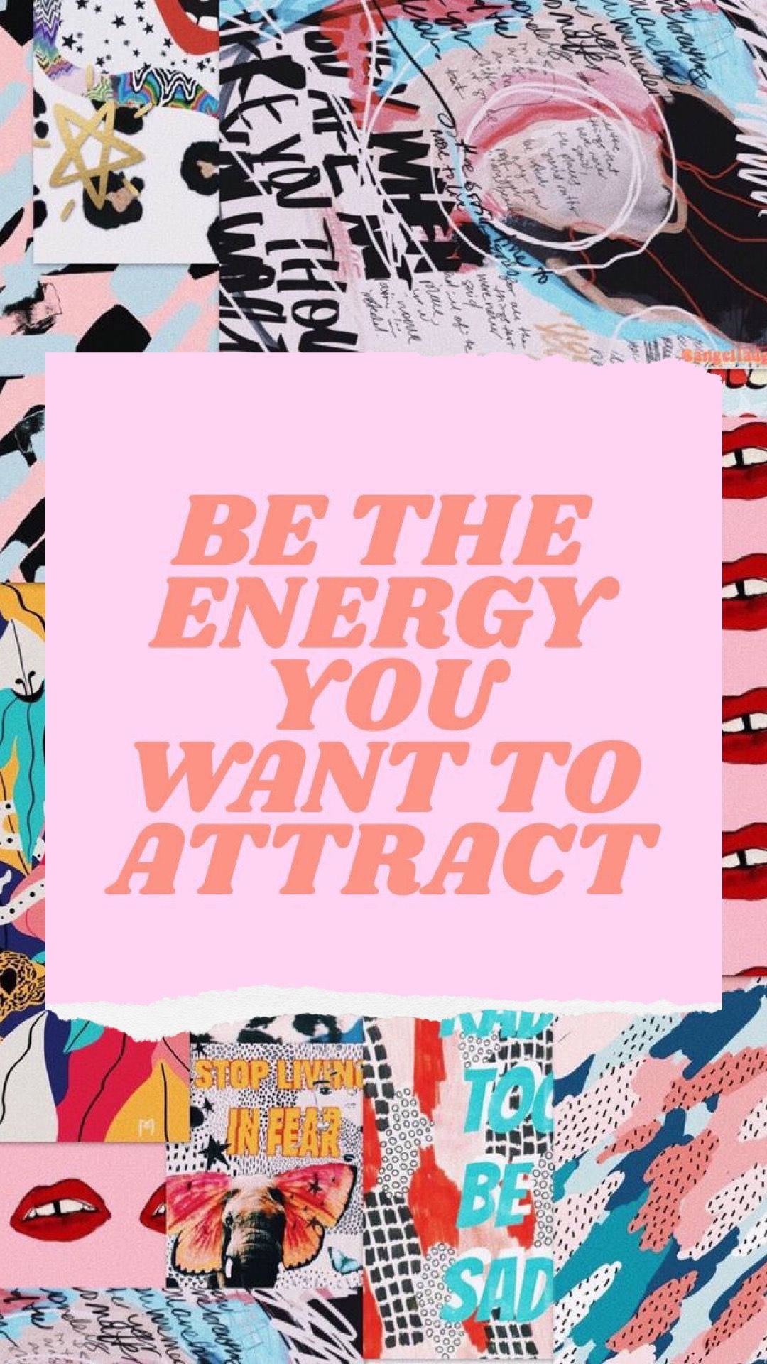 Manifest, pink torn-paper graphic, coral text, Full HD Phone Wallpaper