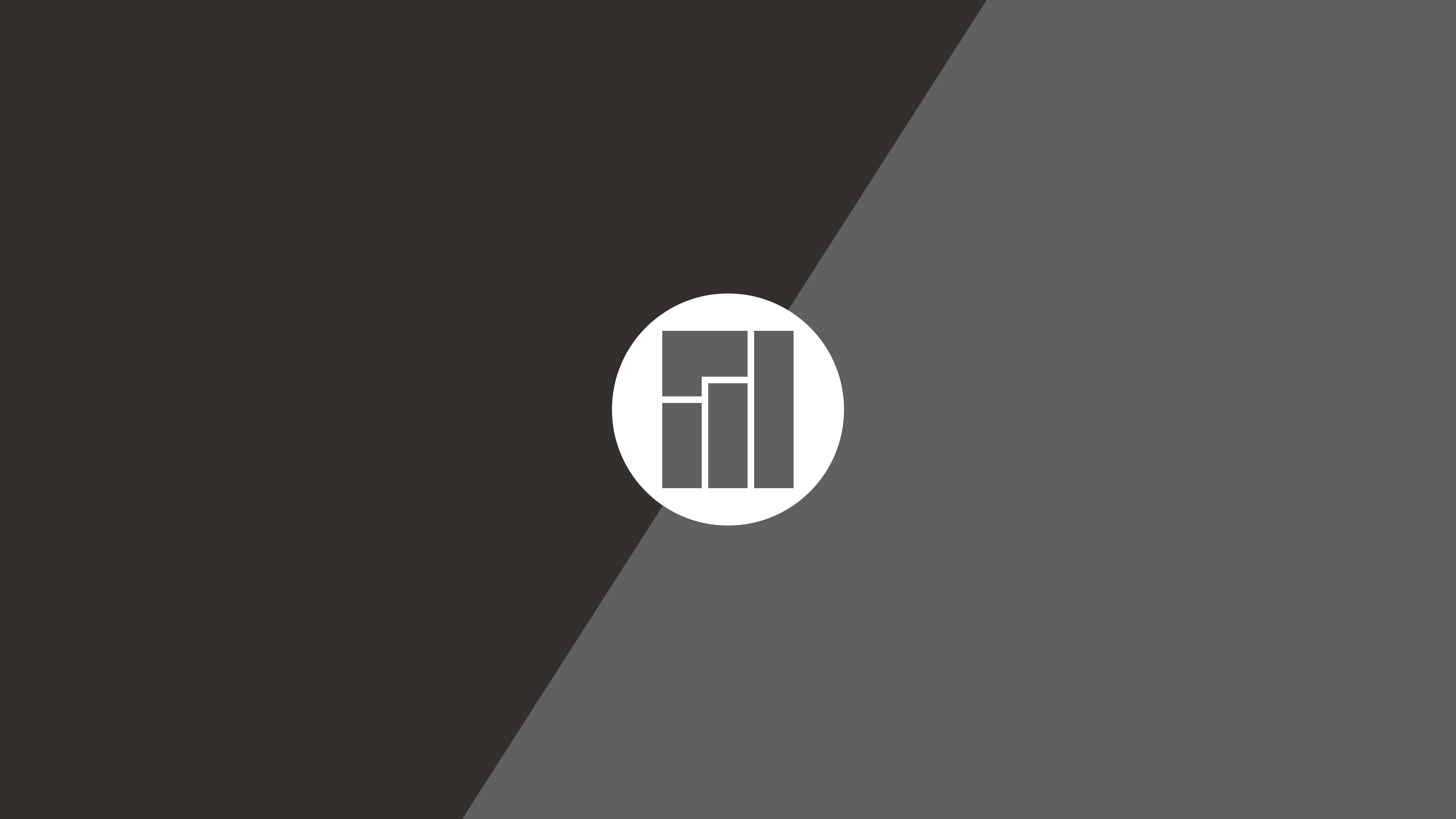 Manjaro, white circle, diagonal dark gray and light gray background, 8K Desktop Wallpaper