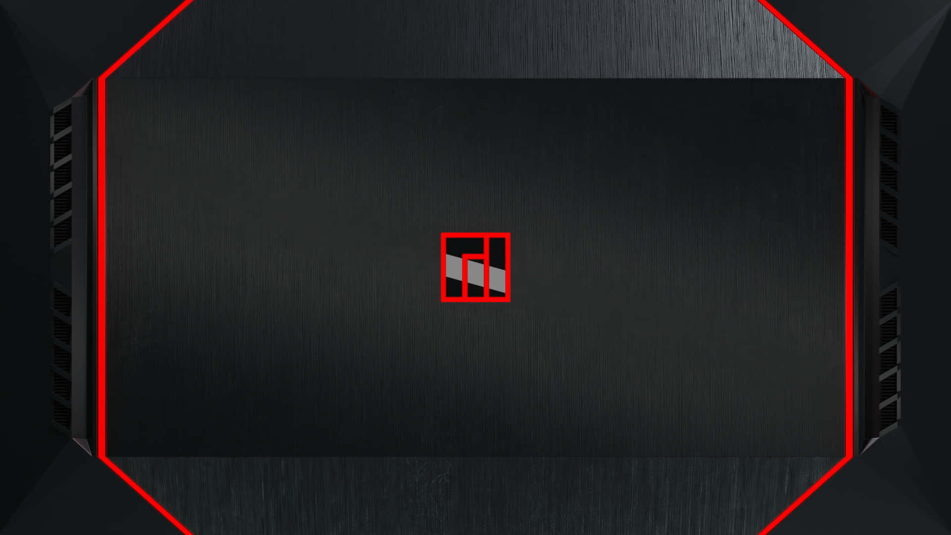 Manjaro, Metallic Red, Black, Full HD Desktop Wallpaper