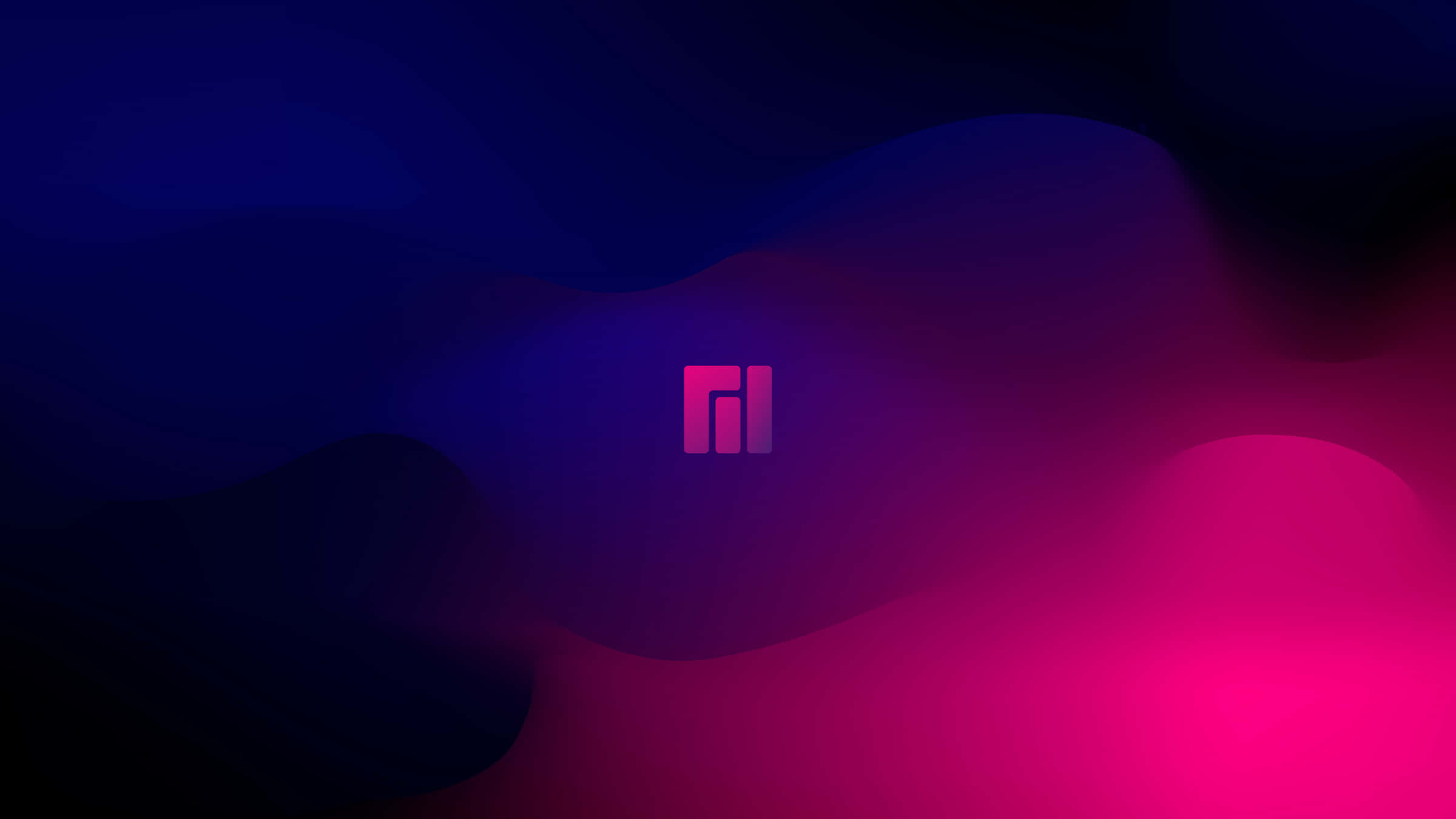 Manjaro, pink logo, deep blue, Full HD Desktop Wallpaper