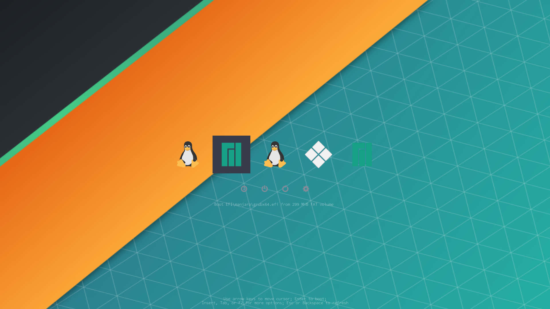 Manjaro, 1920 x 1080, orange, Full HD Desktop Wallpaper